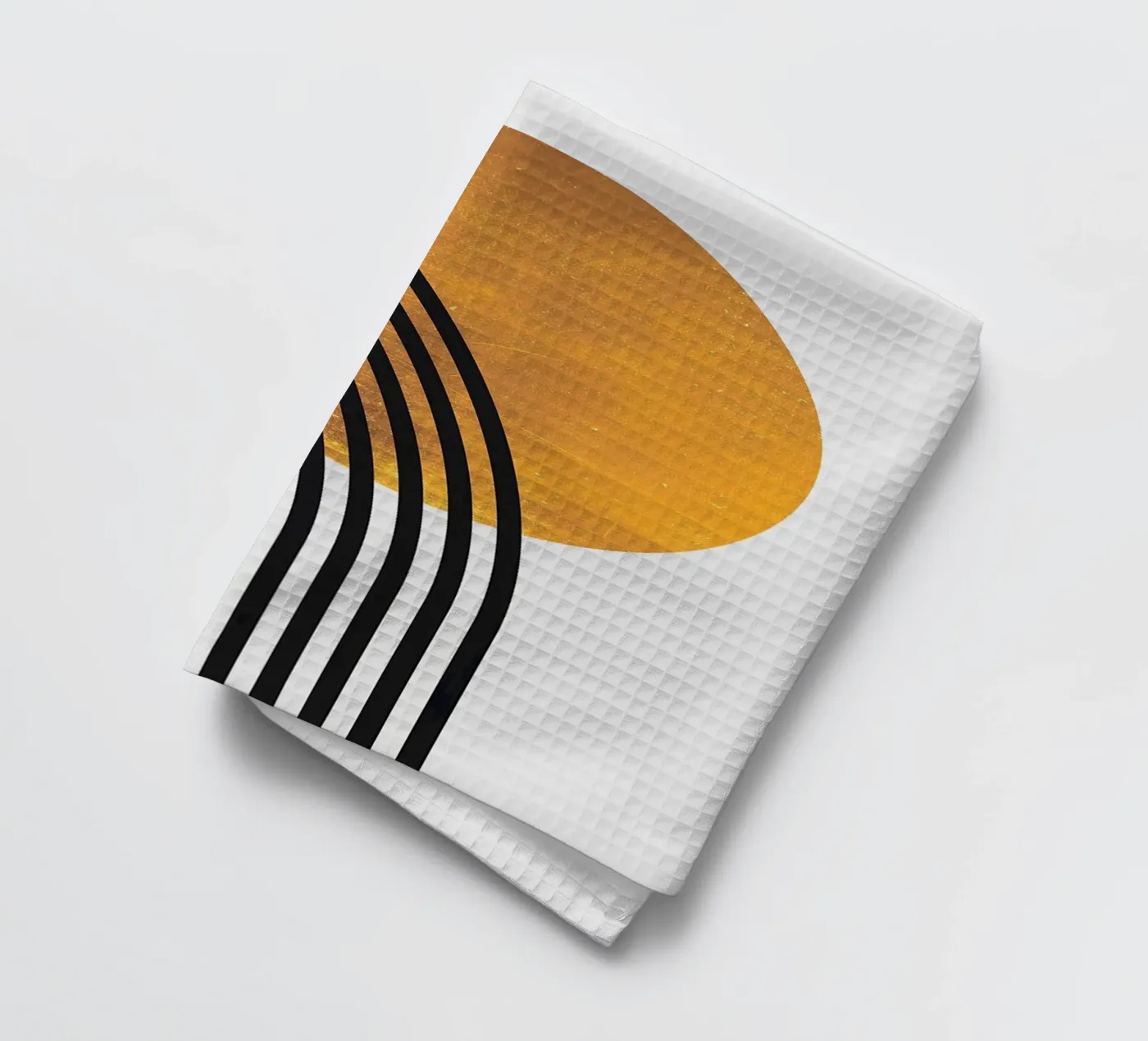 circle line-pattern tea towel by Ron Bale