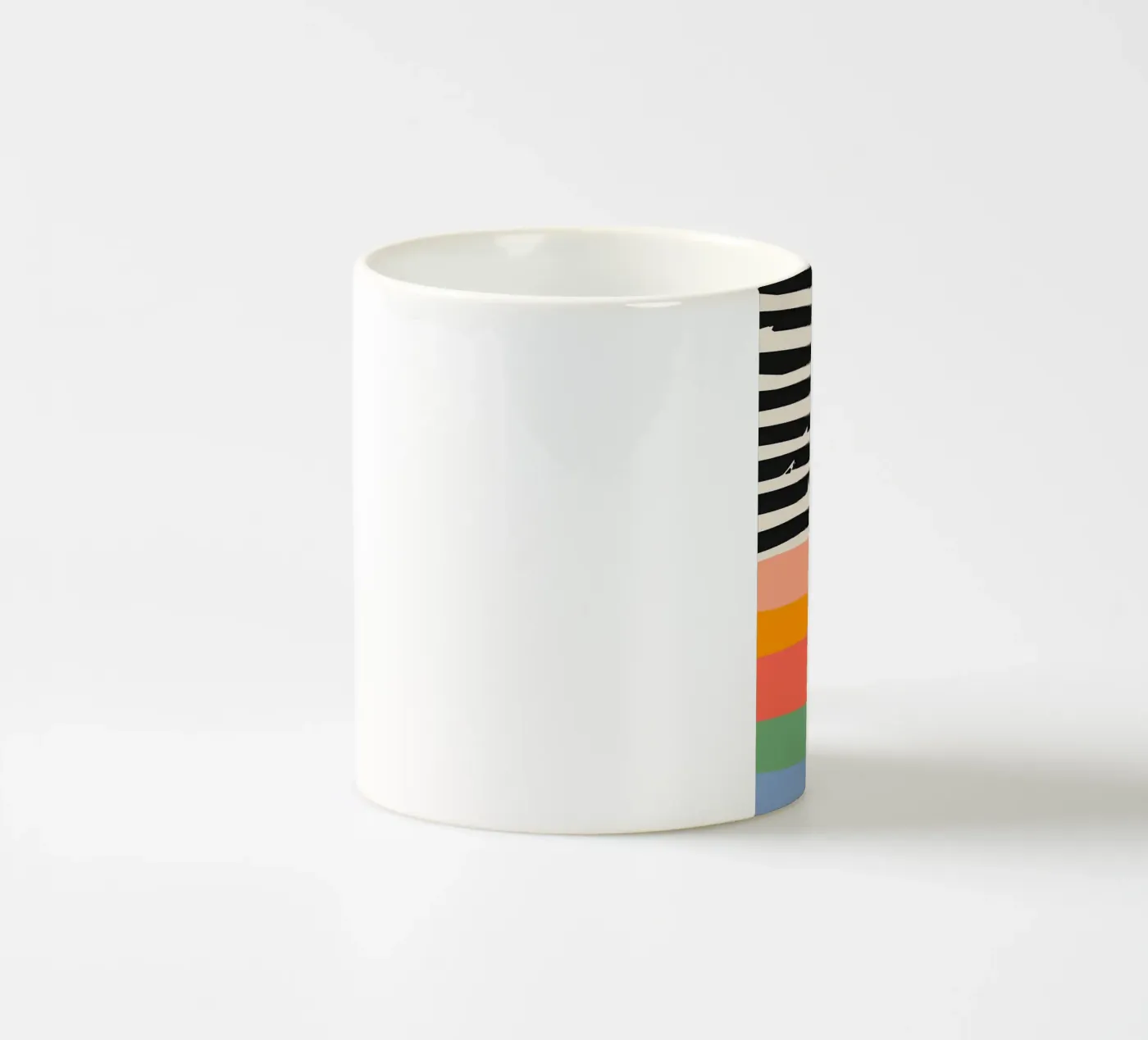 stripes lines pattern Keramik Tasse von Ron Bale