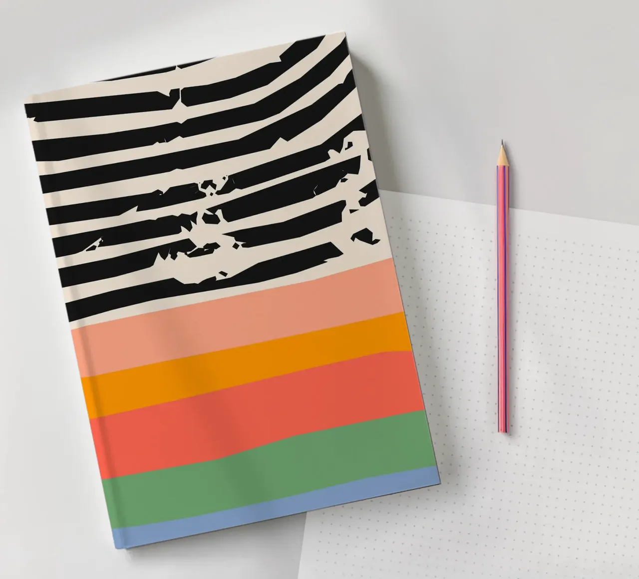 stripes lines pattern notebook by Ron Bale