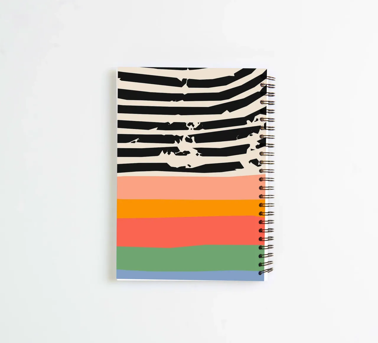 stripes lines pattern spiral notebook by Ron Bale