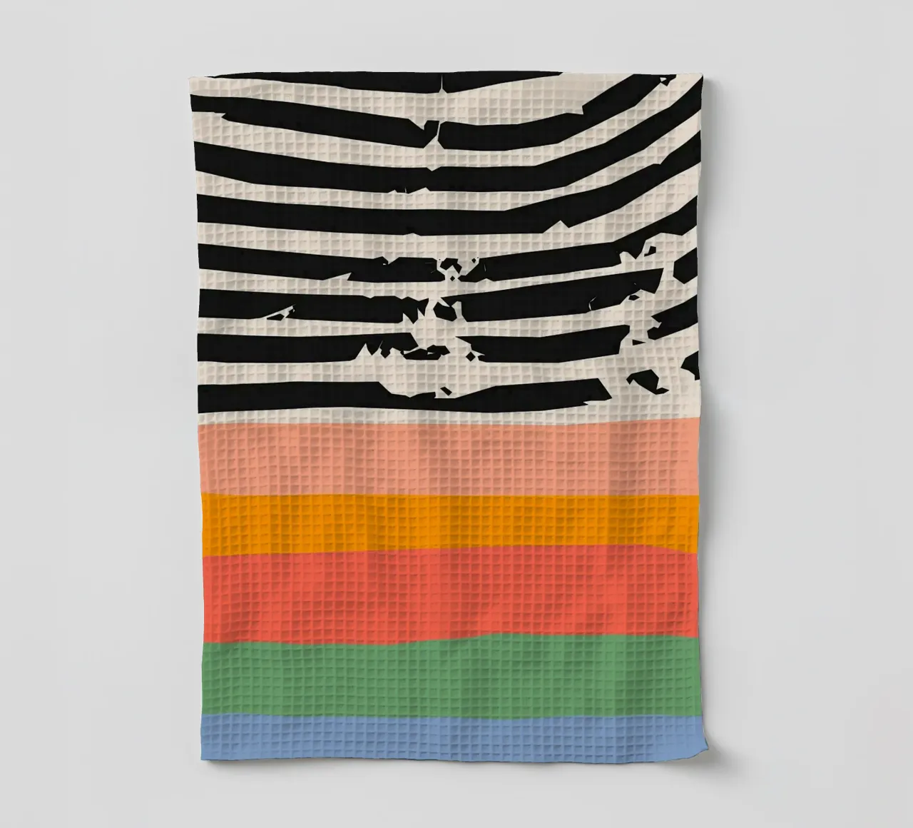 stripes lines pattern tea towel by Ron Bale