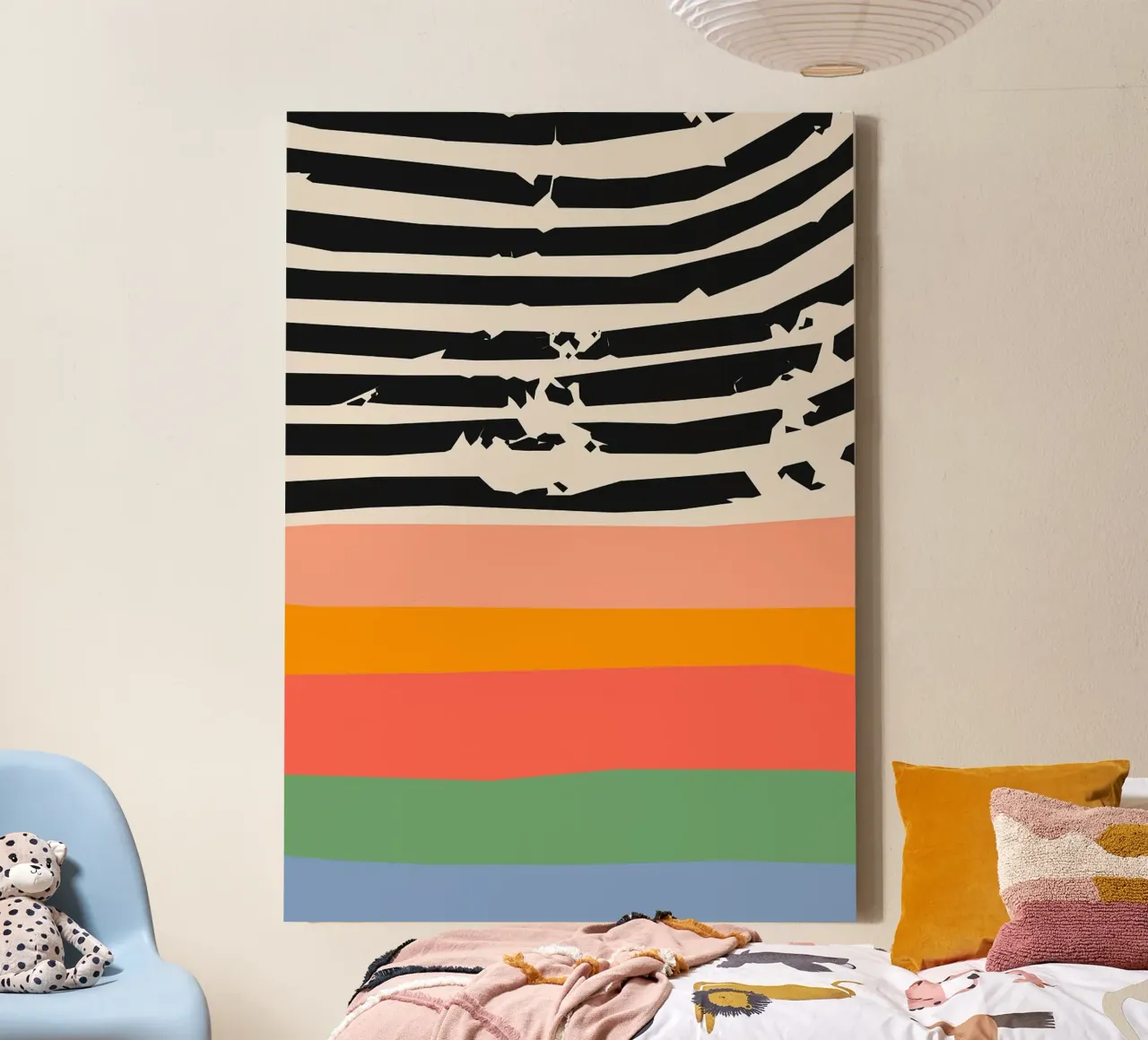 stripes lines pattern canvas by Ron Bale