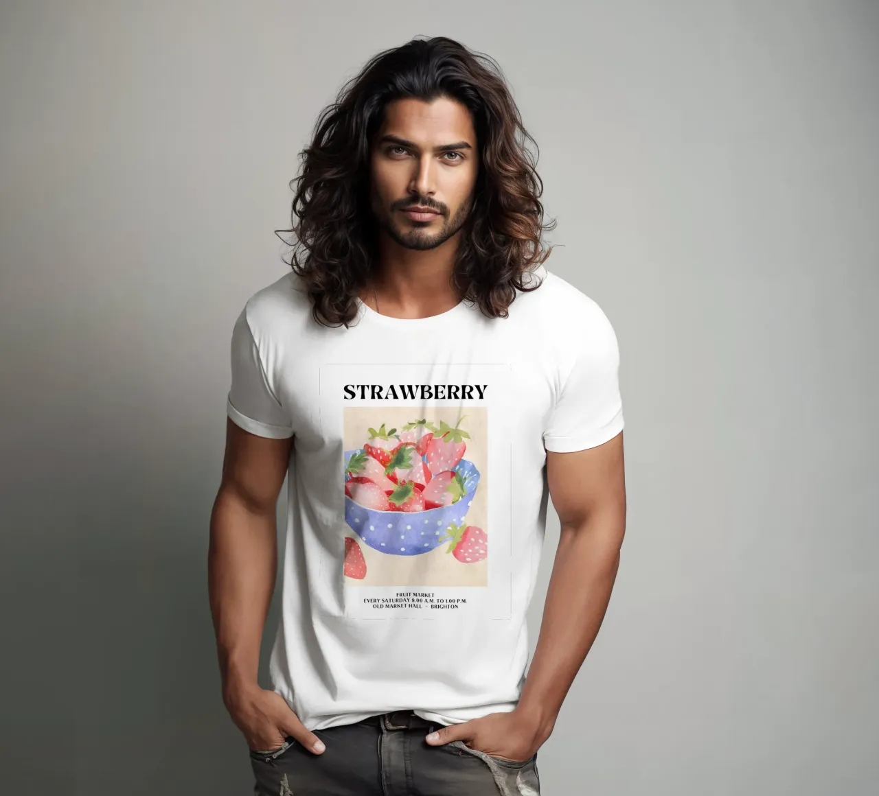 Mercato della frutta di Brighton - Fragola t-shirt da harris shop