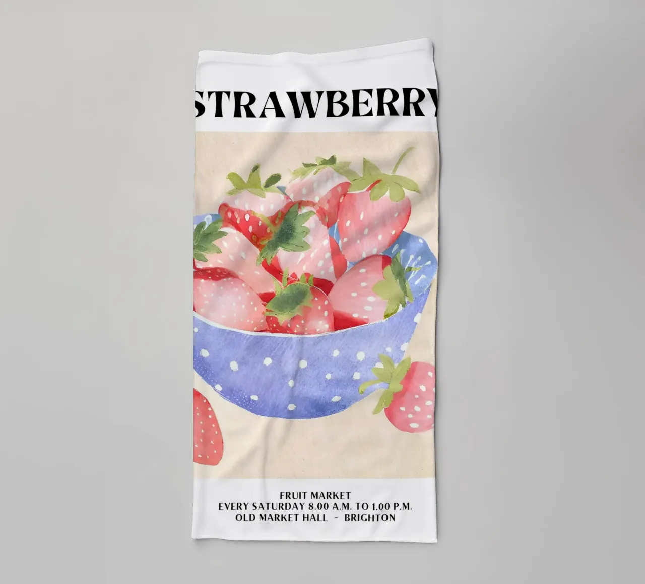 Mercato della frutta di Brighton - Fragola asciugamano da bagno da harris shop