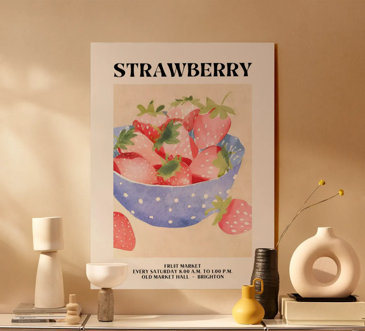 Mercato della frutta di Brighton - Fragola plexiglass da harris shop