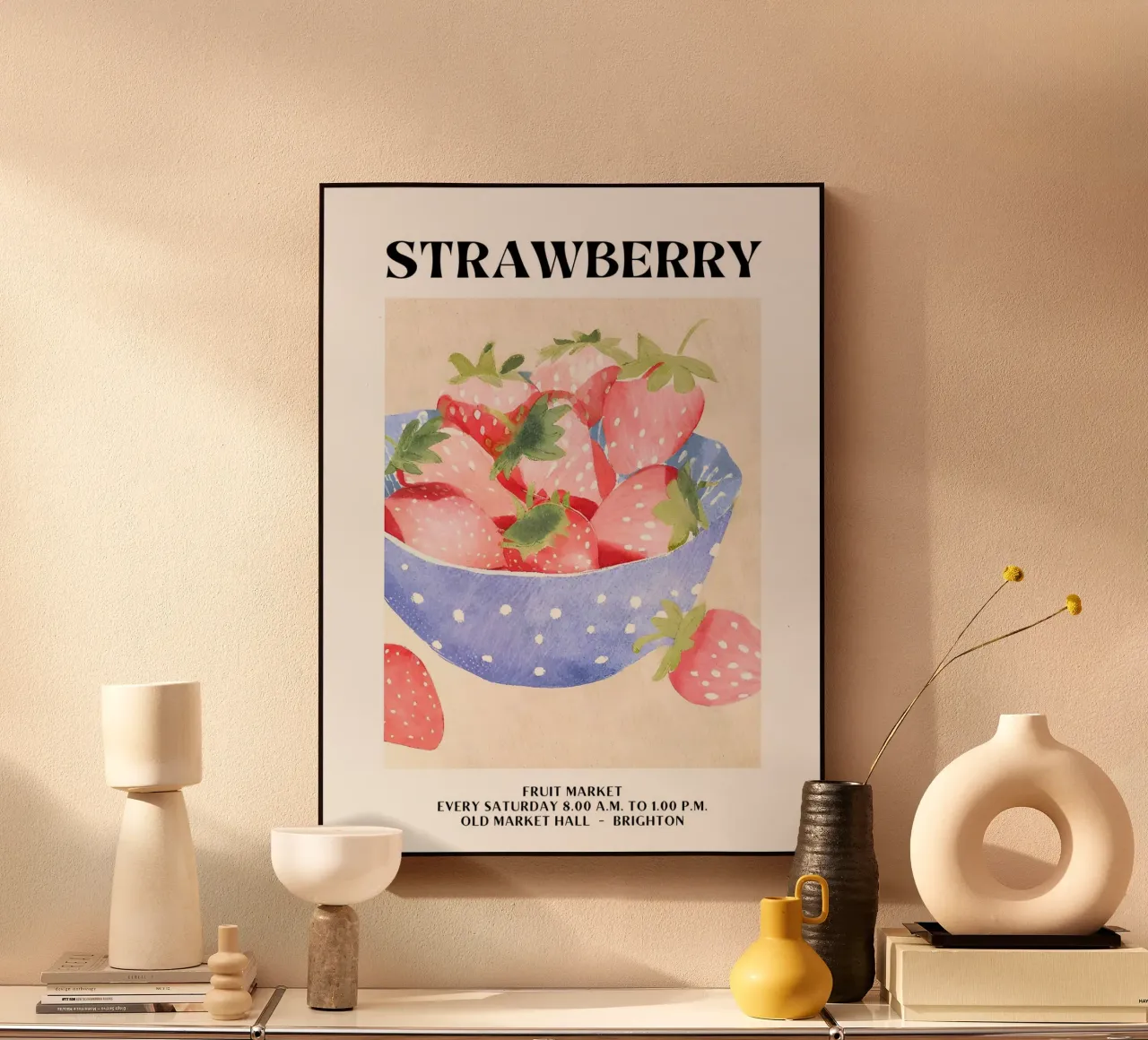 Mercato della frutta di Brighton - Fragola alluminio dibond da harris shop