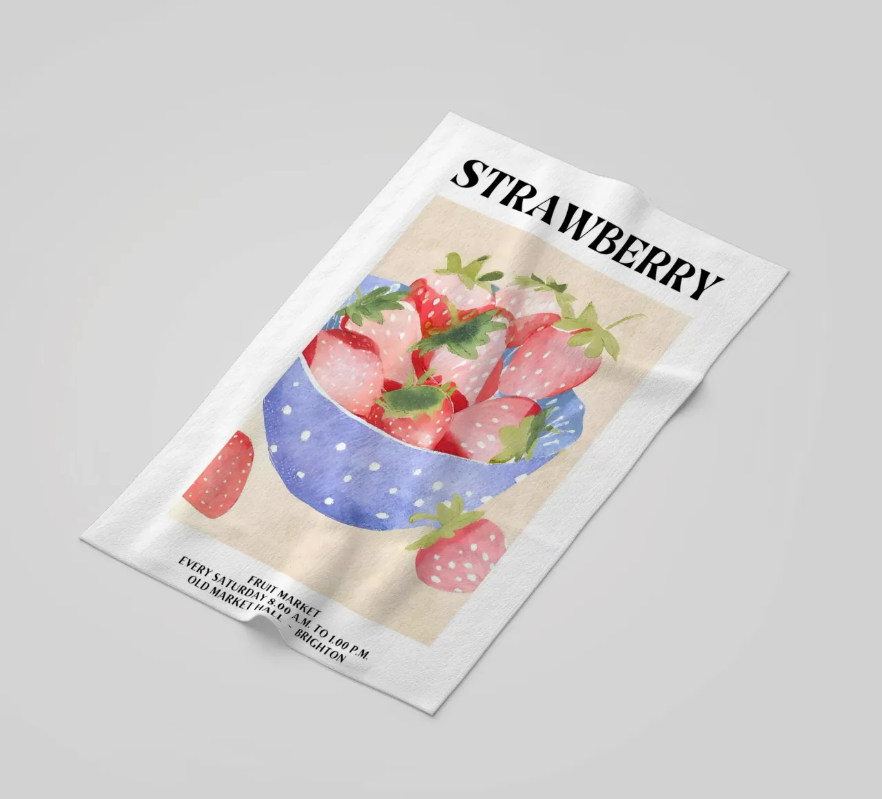 Mercato della frutta di Brighton - Fragola telo mare da harris shop