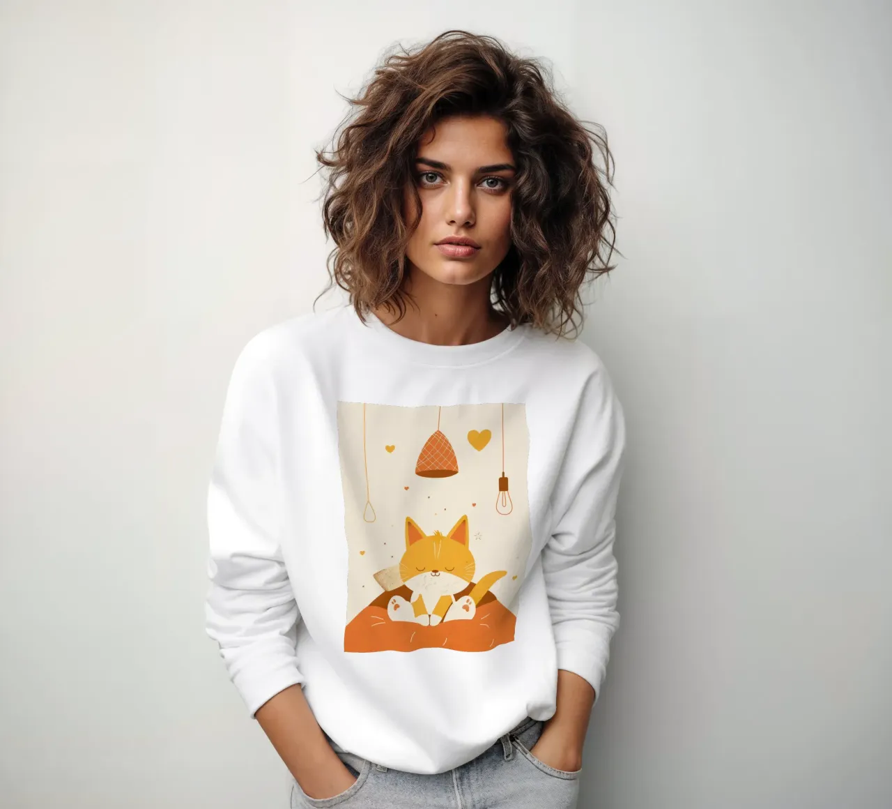 Il leggiadro silenzio del gatto birmano immerso in un caldo chiarore felpa da DesignDoodle
