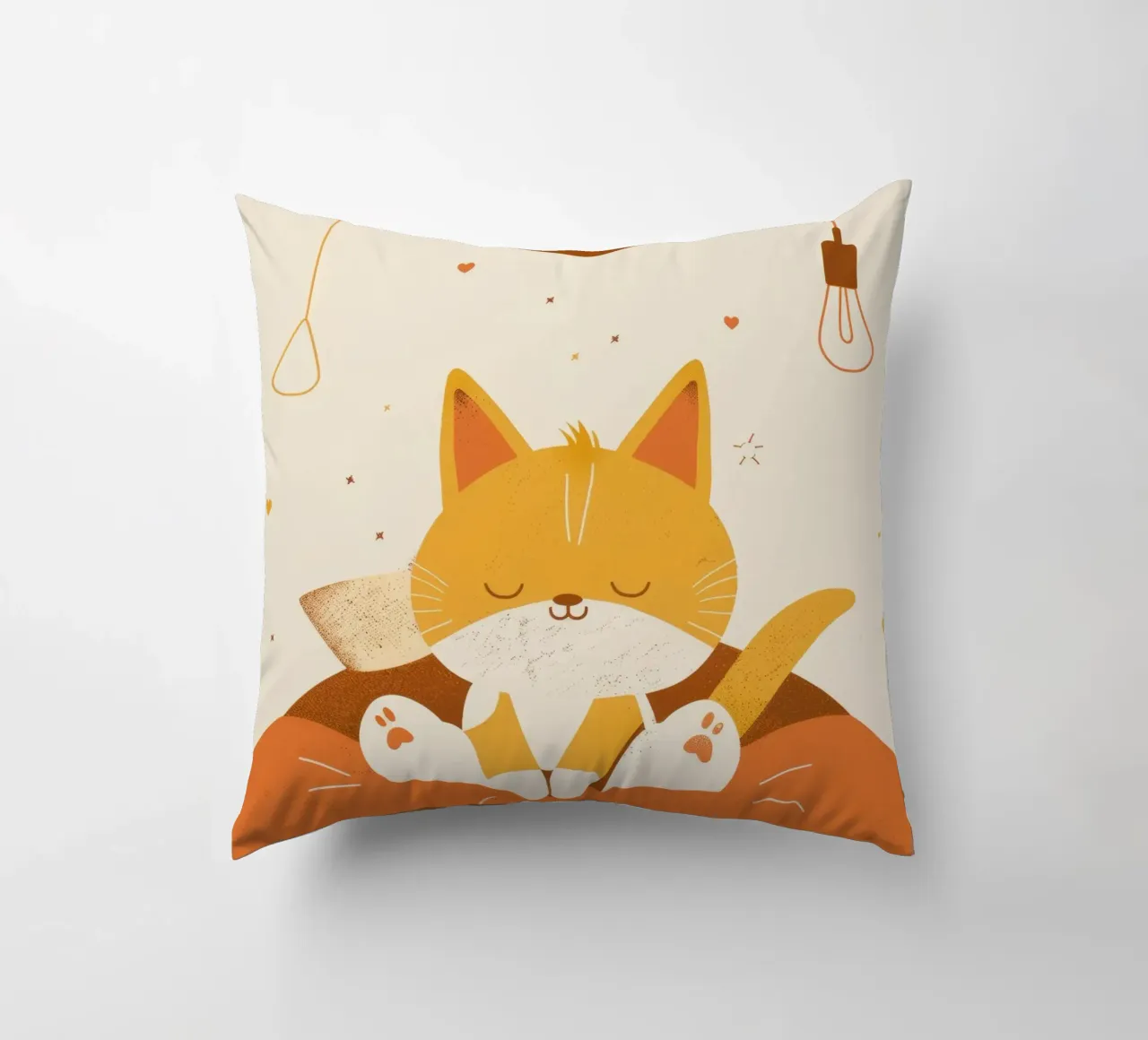 Il leggiadro silenzio del gatto birmano immerso in un caldo chiarore cuscino da DesignDoodle