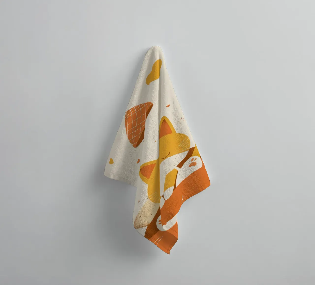 Graceful Silence of Burmese Cat Bathed in the Warm Glow towel by DesignDoodle