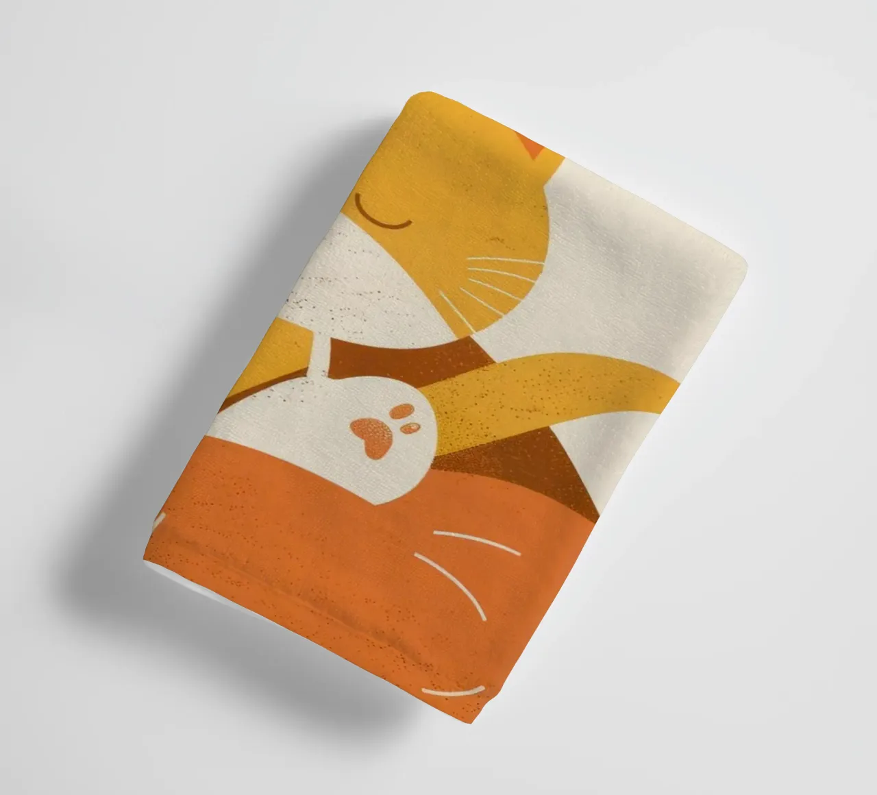 Graceful Silence of Burmese Cat Bathed in the Warm Glow towel by DesignDoodle