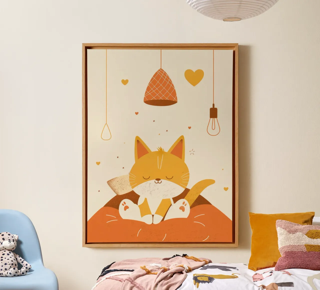 Graceful Silence of Burmese Cat Bathed in the Warm Glow canvas by DesignDoodle