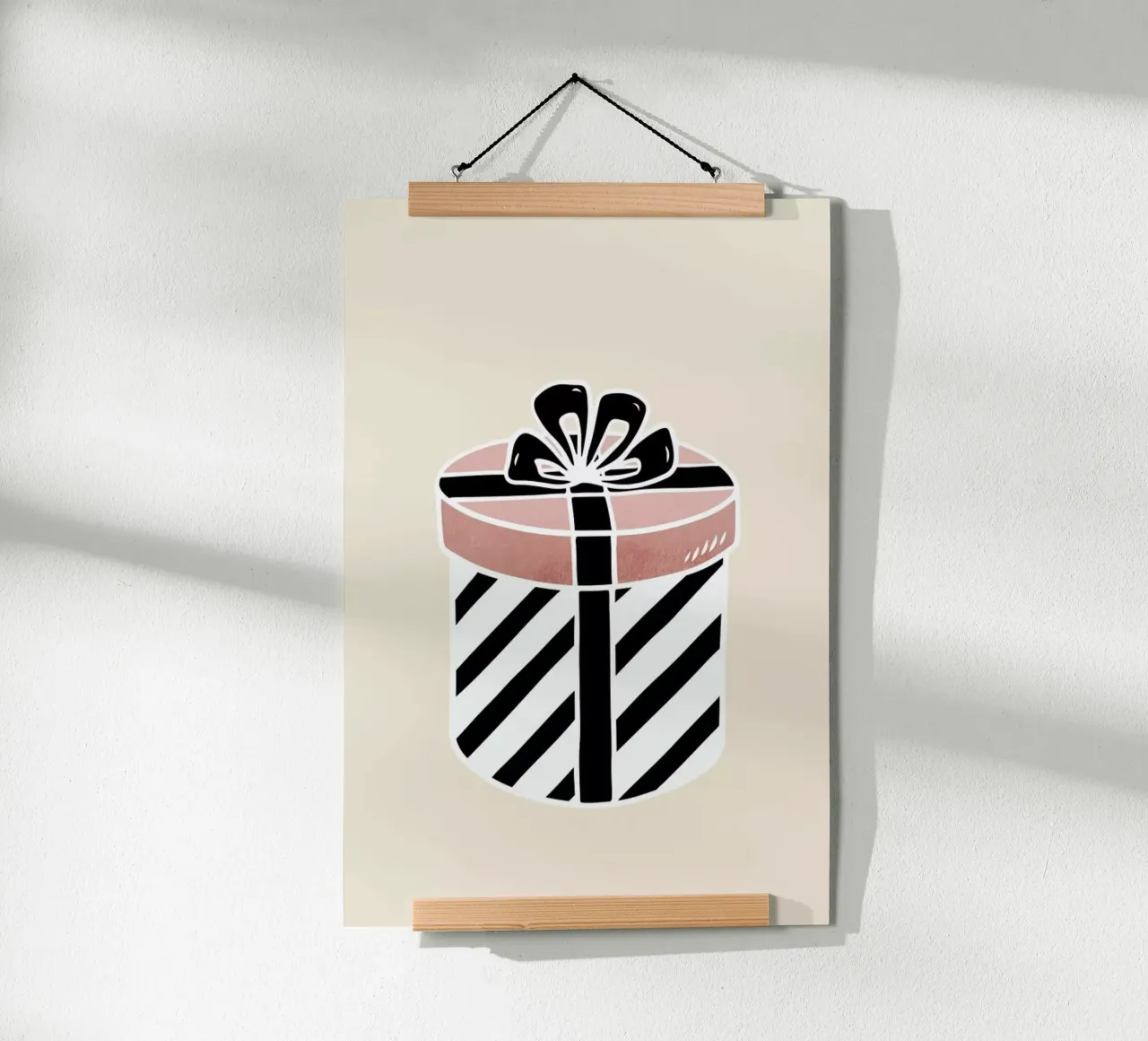 Christmas At Tiffanys poster con telaio in legno da Kubistika