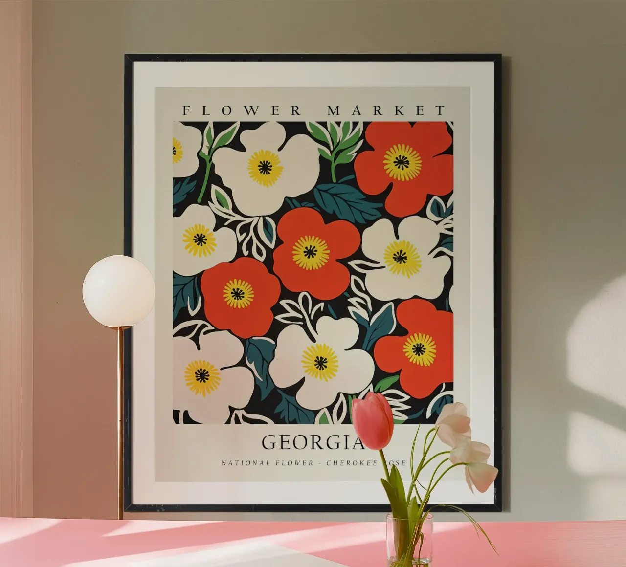 Mercato dei fiori della Georgia carta hahnemühle da harris shop