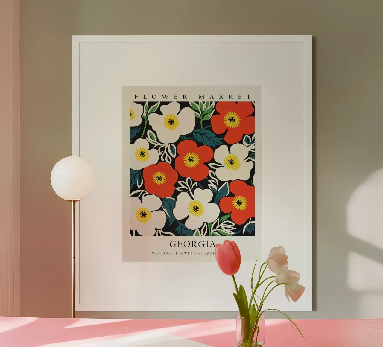 Mercato dei fiori della Georgia carta hahnemühle da harris shop