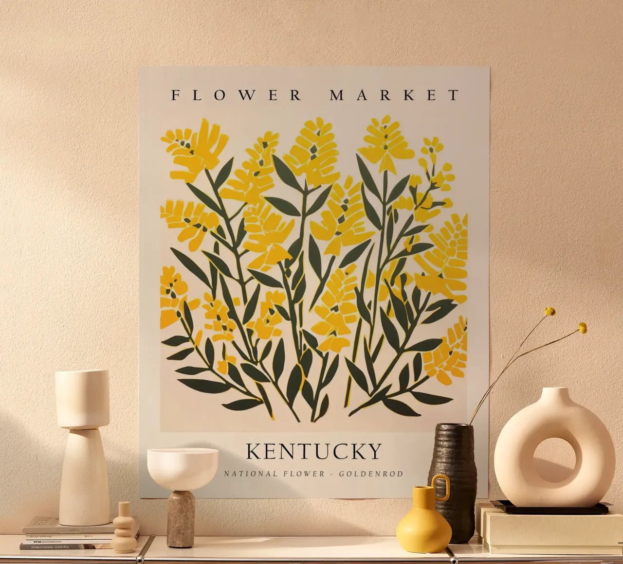 Mercato dei fiori del Kentucky poster con telaio in plastica da harris shop