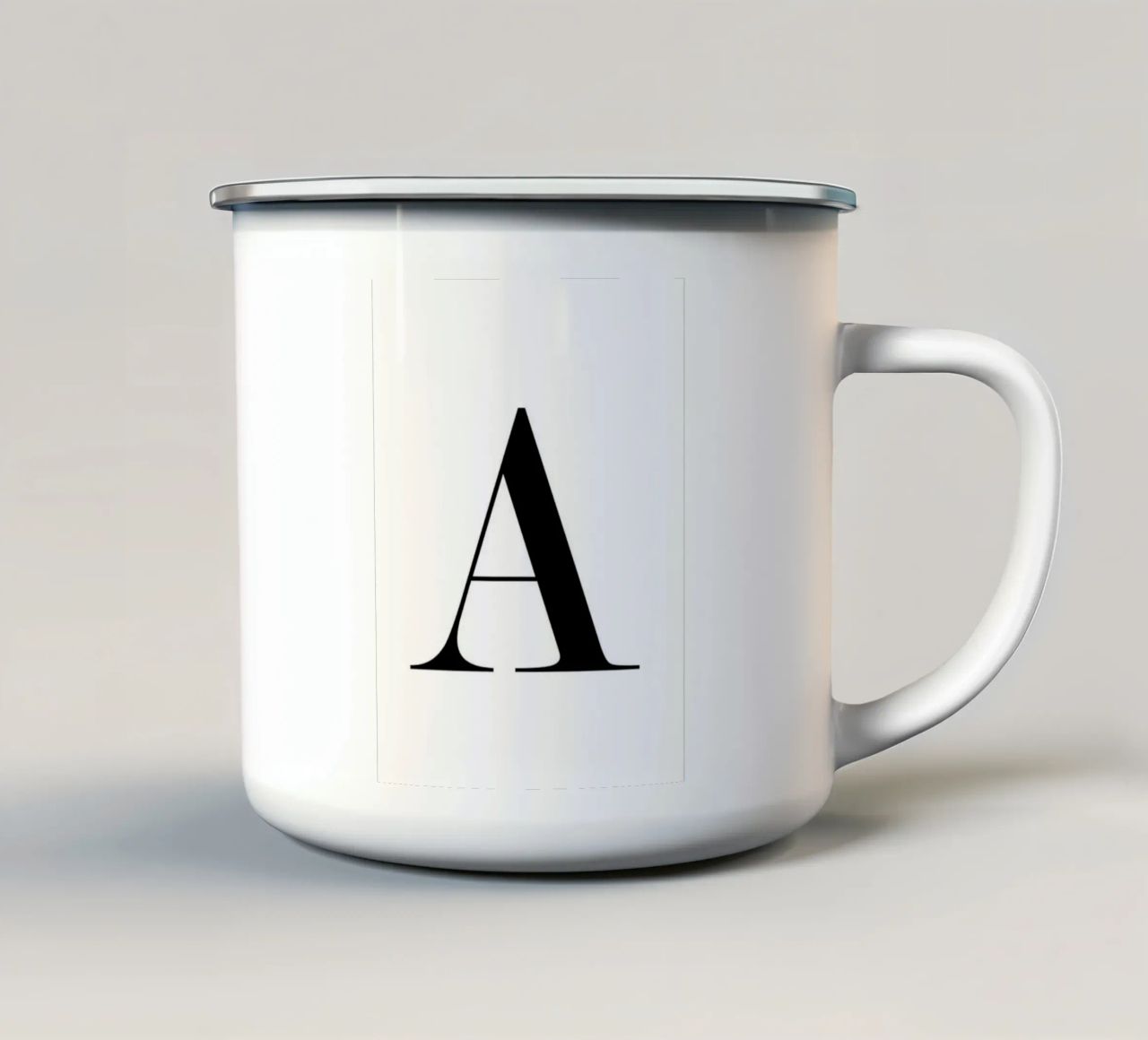 A tazza in smalto da quote design