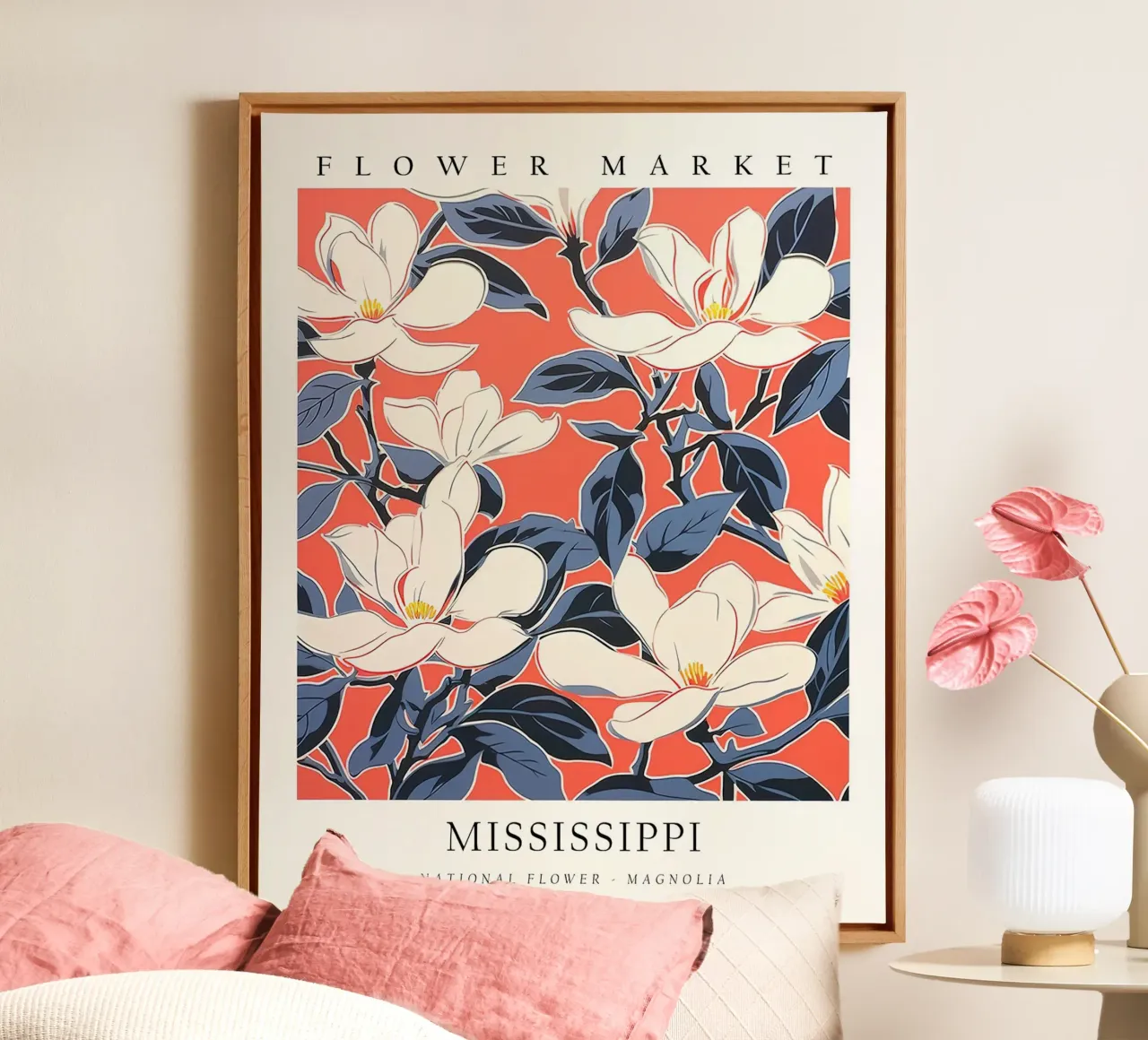 Mercato dei fiori del Mississippi tela con Cornice a cassetta da harris shop