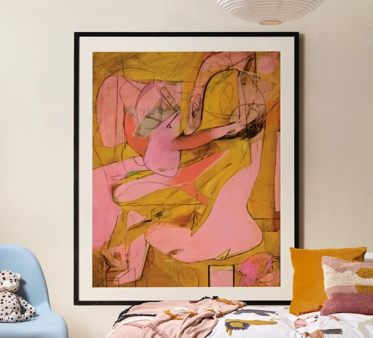 Willem De Kooning Donna poster con telaio in alluminio da Family ARTWORK