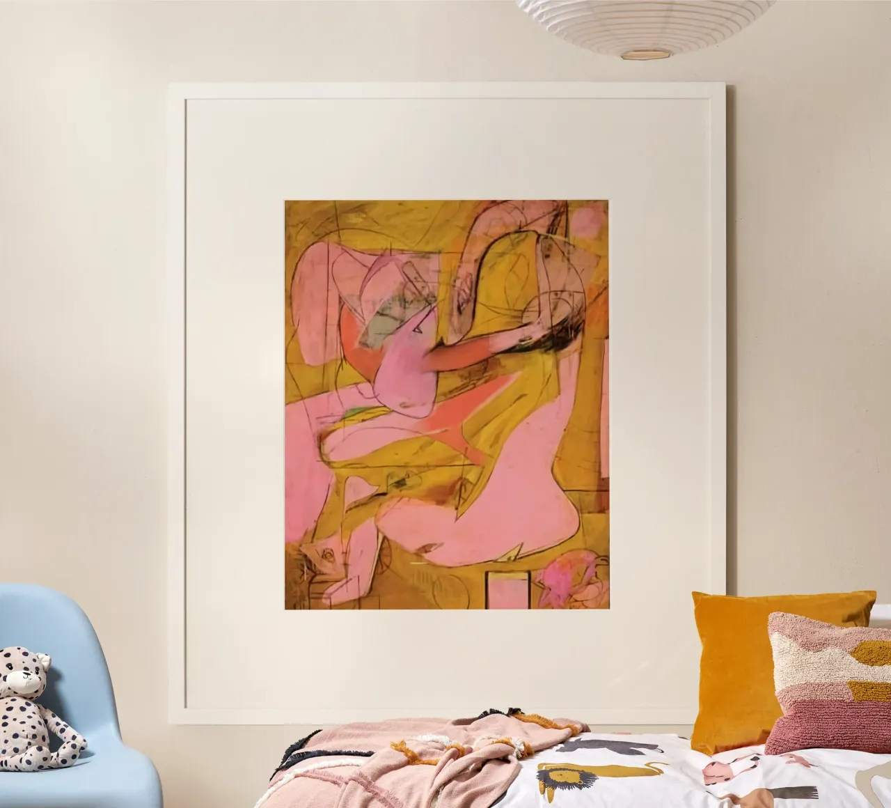 Willem De Kooning Donna poster con telaio in alluminio da Family ARTWORK