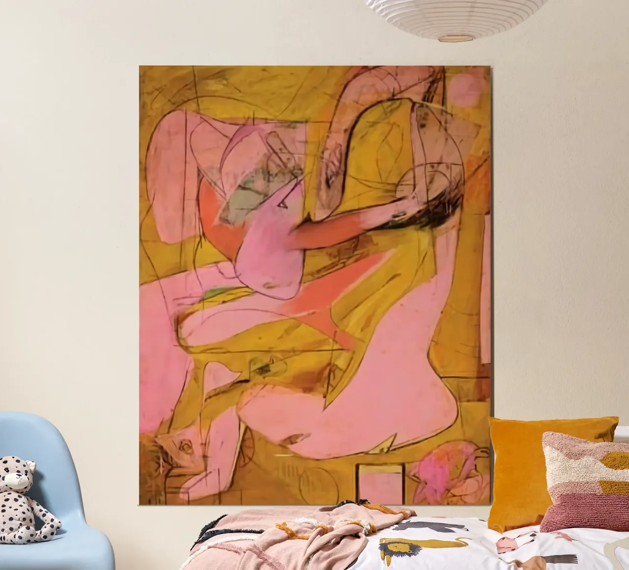 Willem De Kooning Donna poster con telaio in alluminio da Family ARTWORK