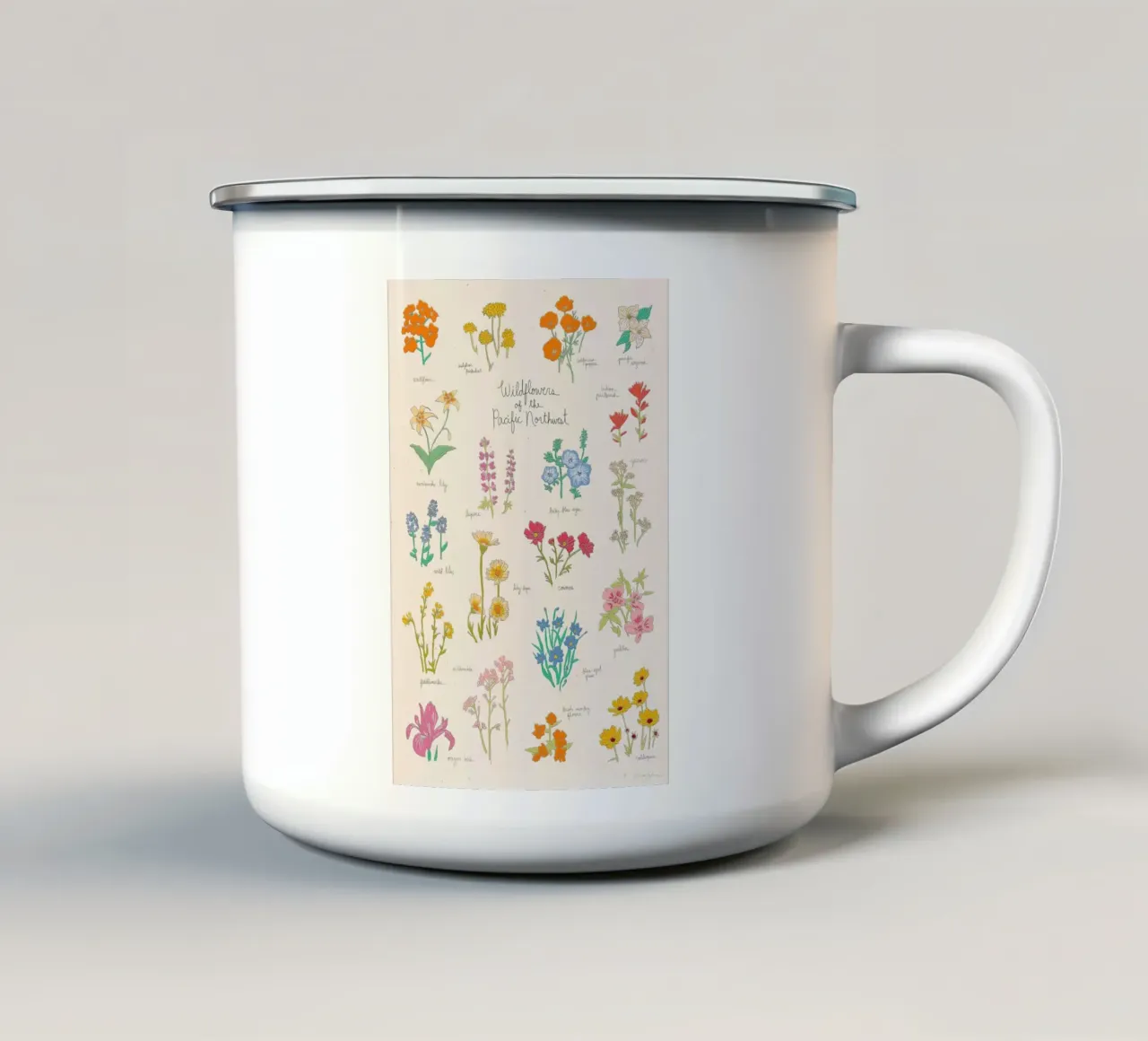 Fiori selvatici del Pacifico nordoccidentale tazza in smalto da harris shop