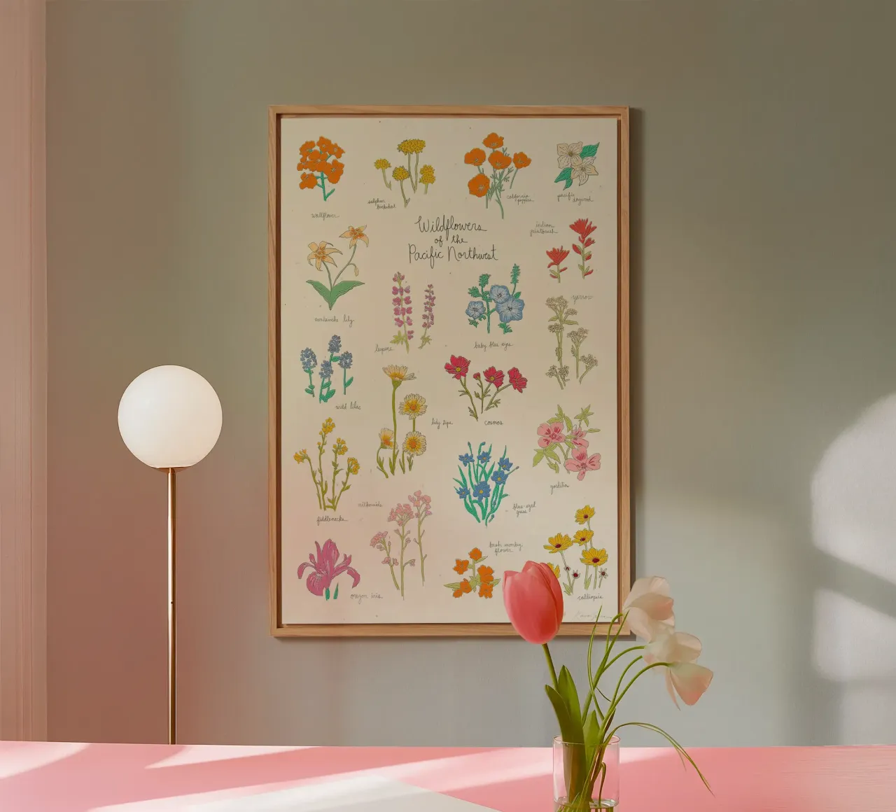 Fiori selvatici del Pacifico nordoccidentale alluminio dibond da harris shop