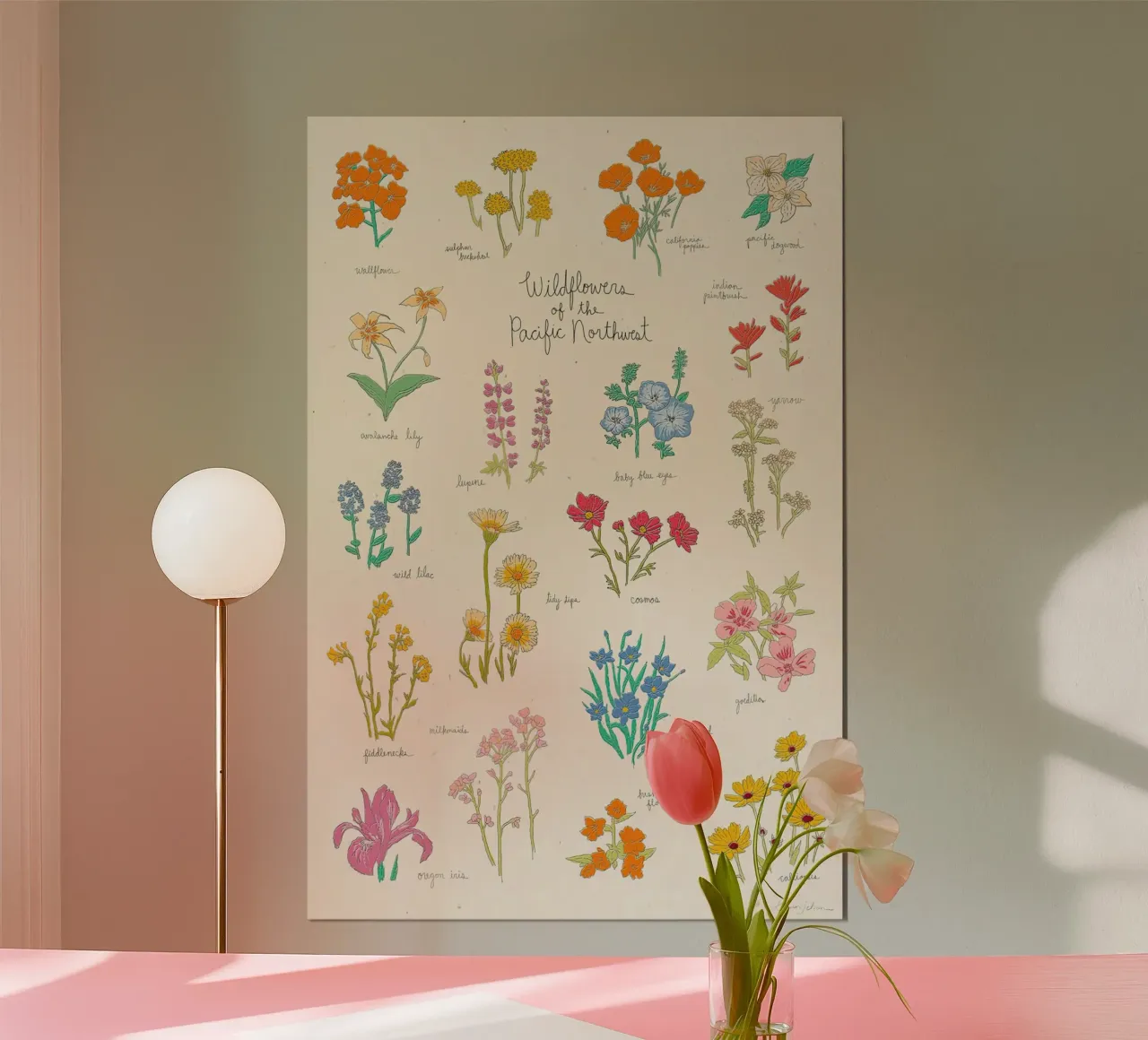 Fiori selvatici del Pacifico nordoccidentale carta hahnemühle da harris shop