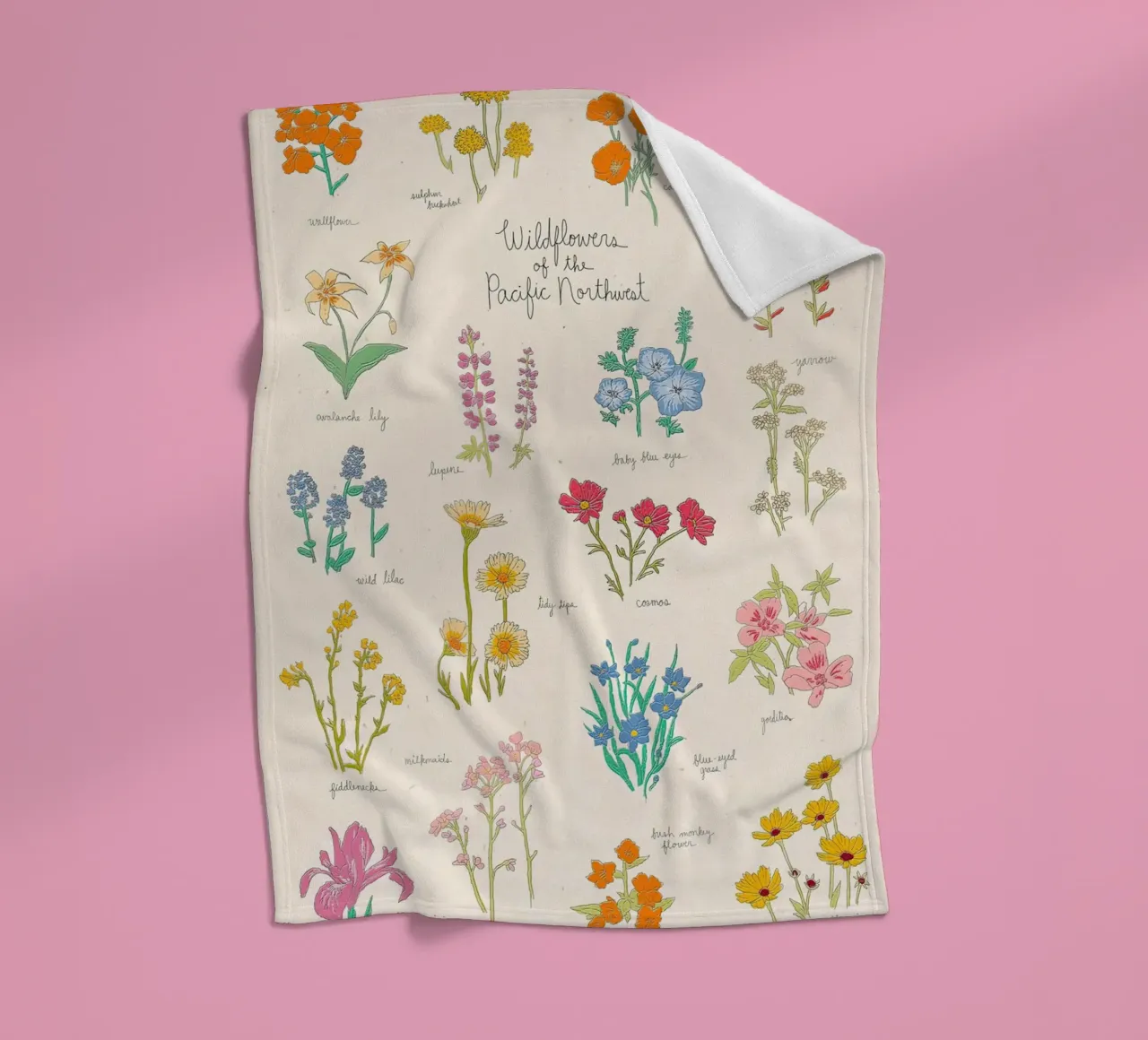 Fiori selvatici del Pacifico nordoccidentale coperta in pile da harris shop