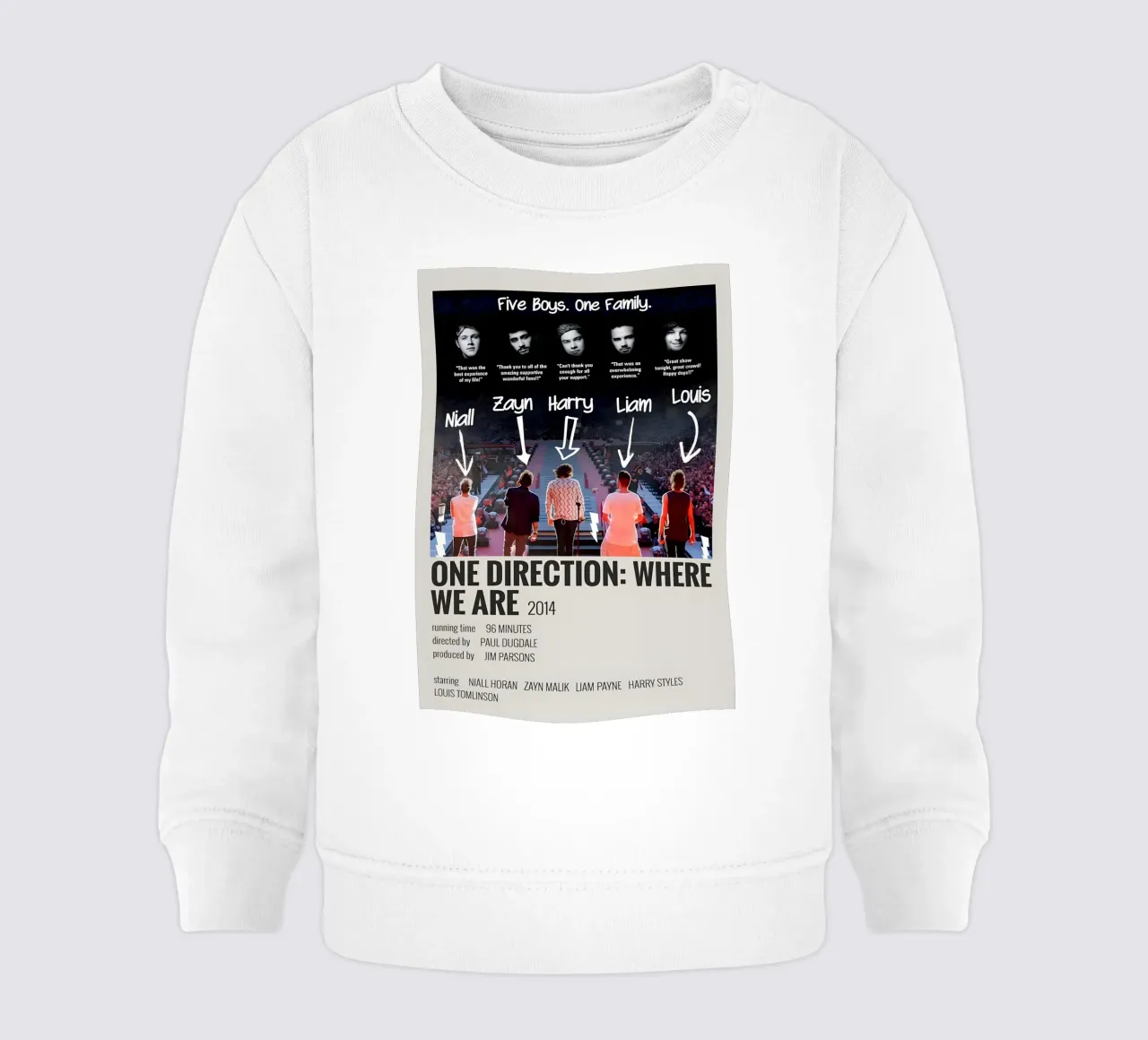 ONE DIRECTION WHERE WE ARE 2014 felpa neonato da MVFminimalist