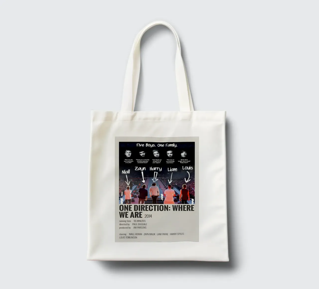 ONE DIRECTION WHERE WE ARE 2014 borsa in juta da MVFminimalist