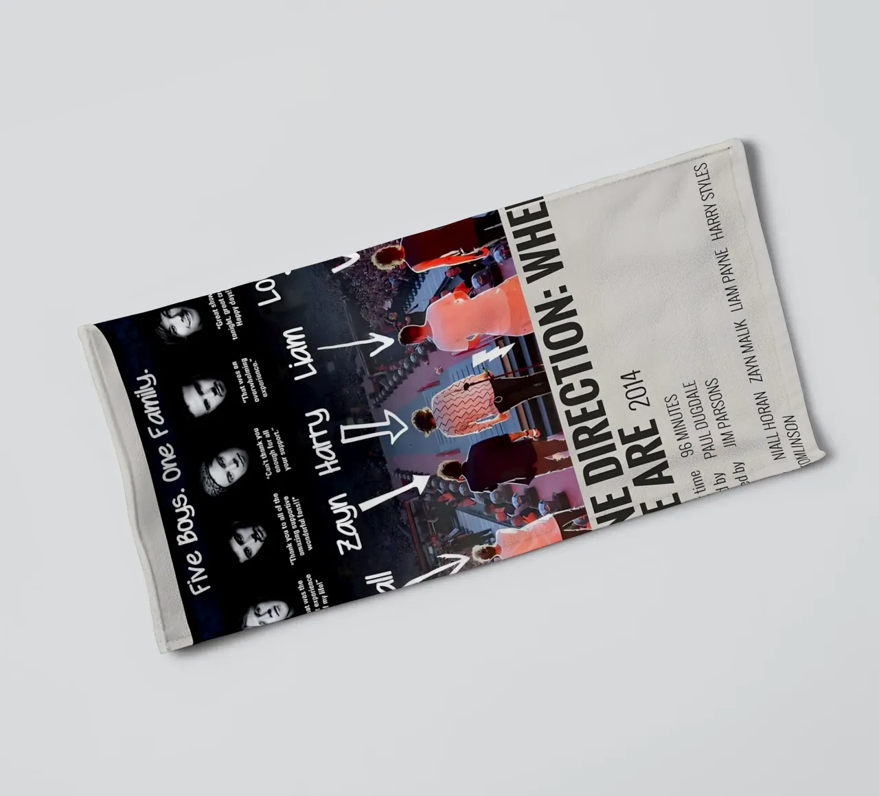 ONE DIRECTION WHERE WE ARE 2014 asciugamano da bagno da MVFminimalist
