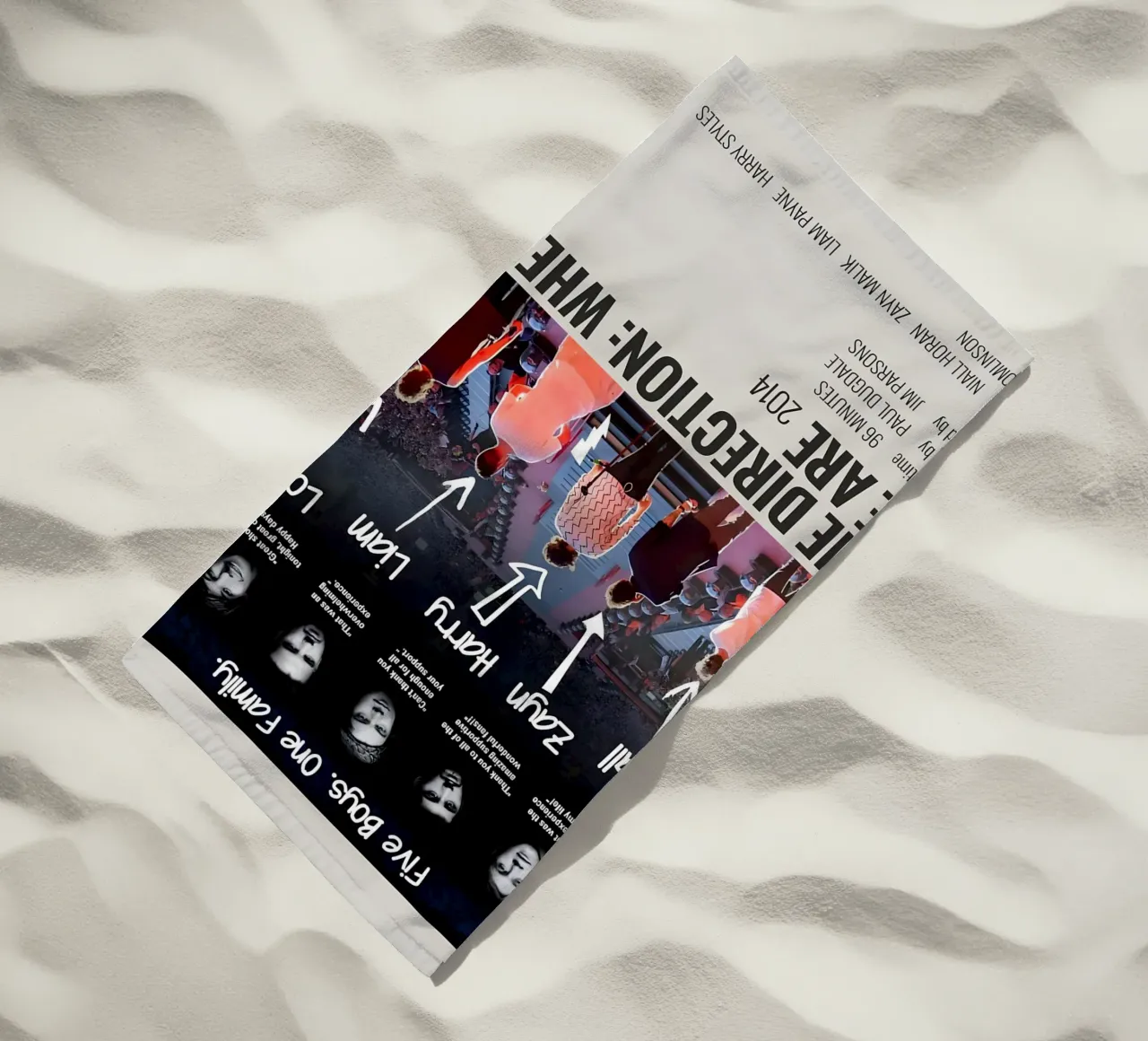 ONE DIRECTION WHERE WE ARE 2014 telo mare da MVFminimalist