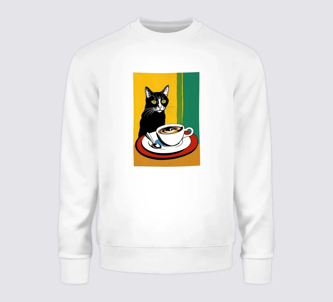 Cat & Coffee felpa da Arjun