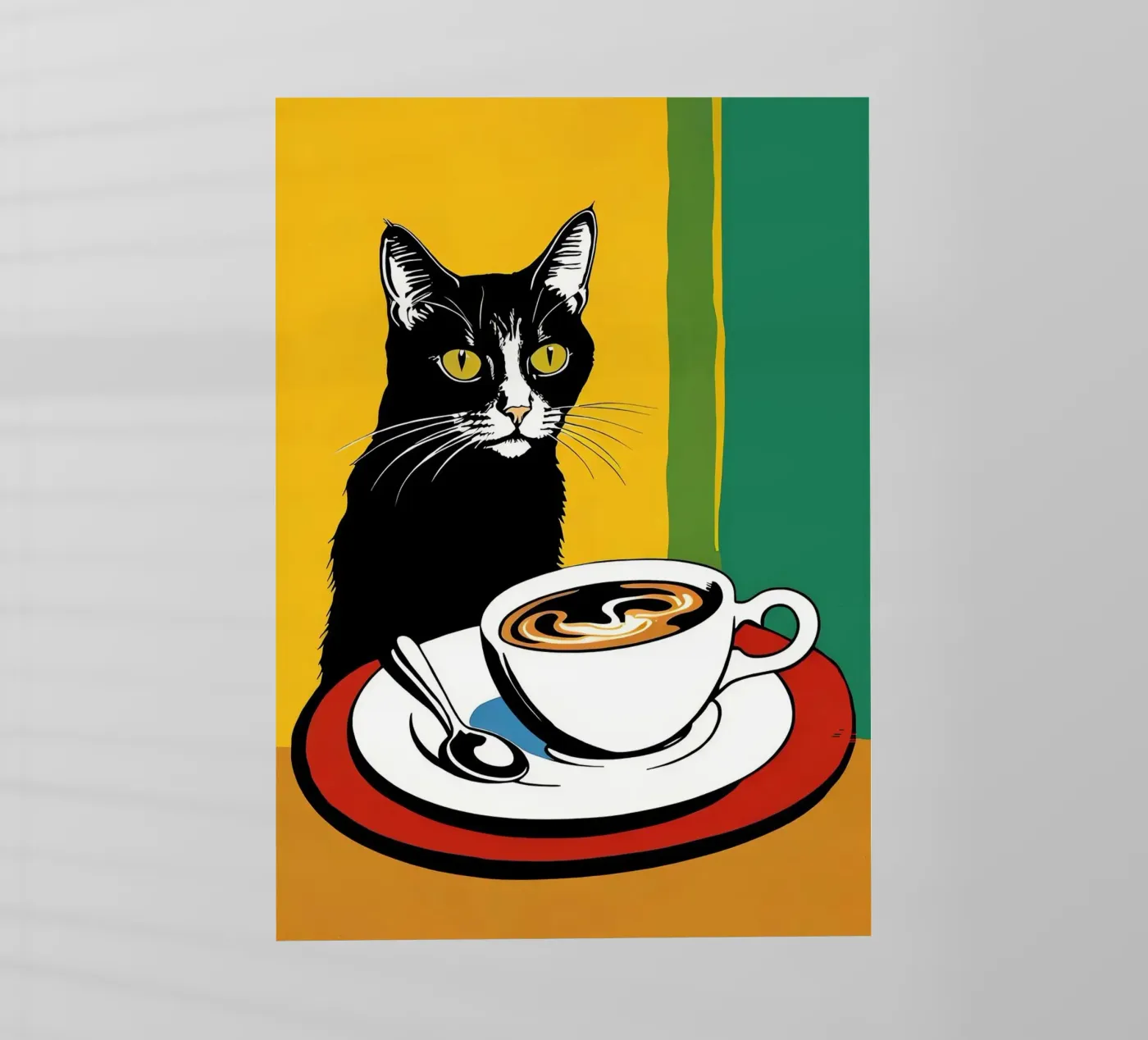 Gatto e caffè pellicola backlit da Arjun