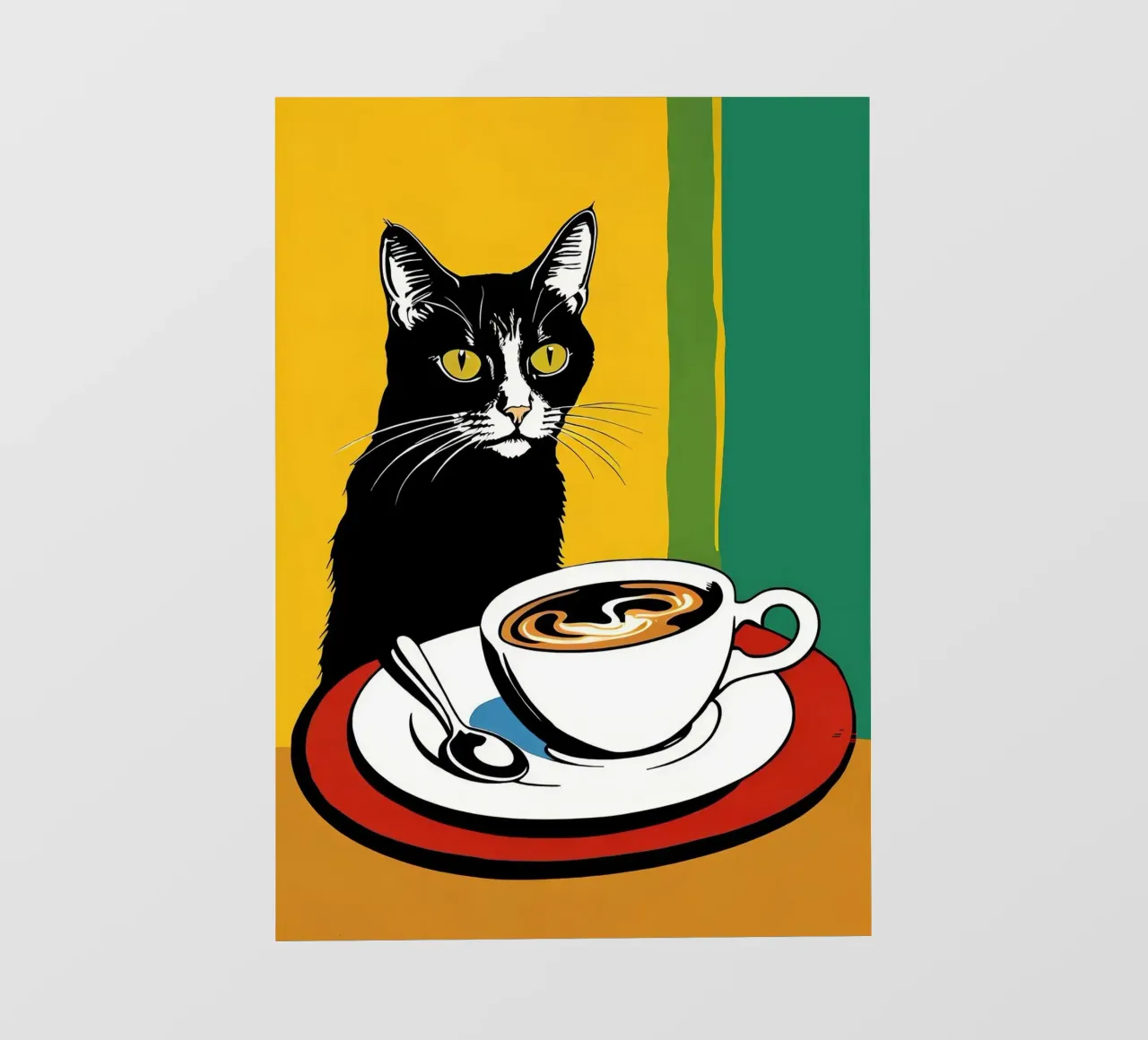 Gatto e caffè pellicola backlit da Arjun