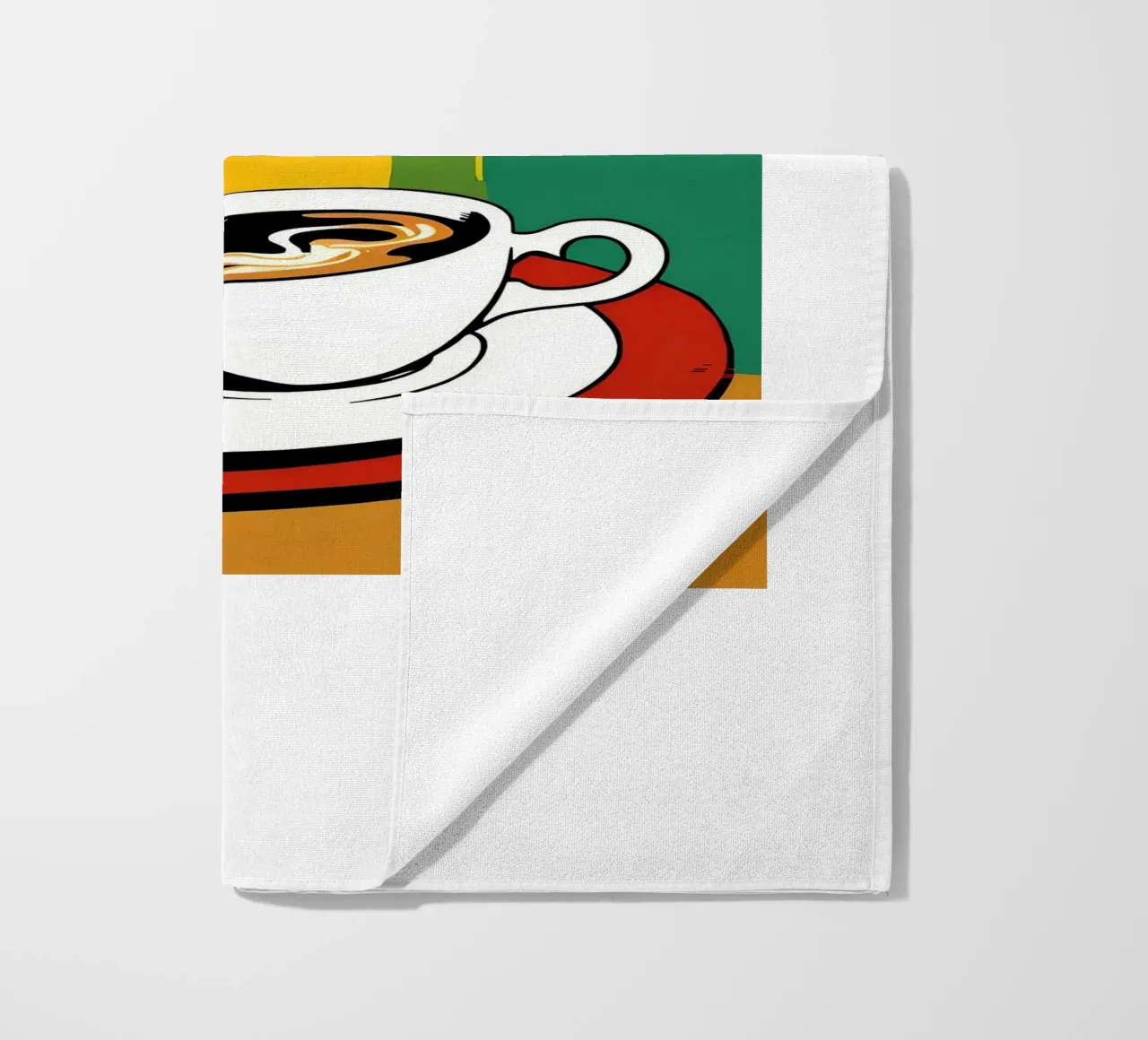 Gatto e caffè telo mare da Arjun