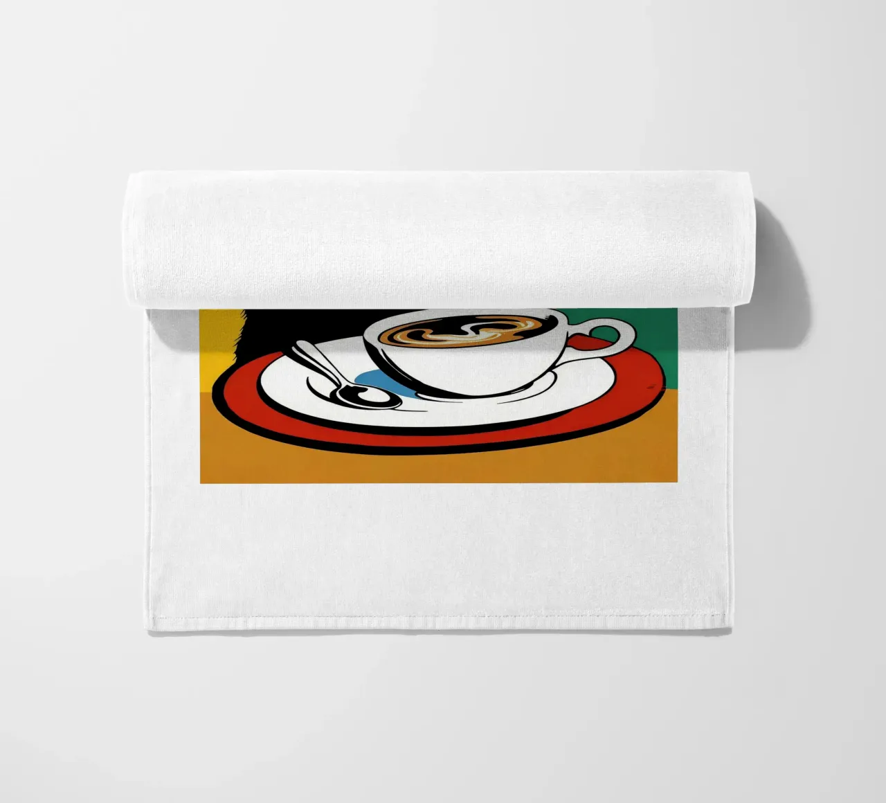 Gatto e caffè telo mare da Arjun