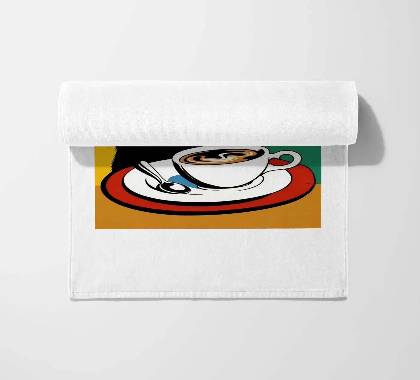 Gatto e caffè telo mare da Arjun