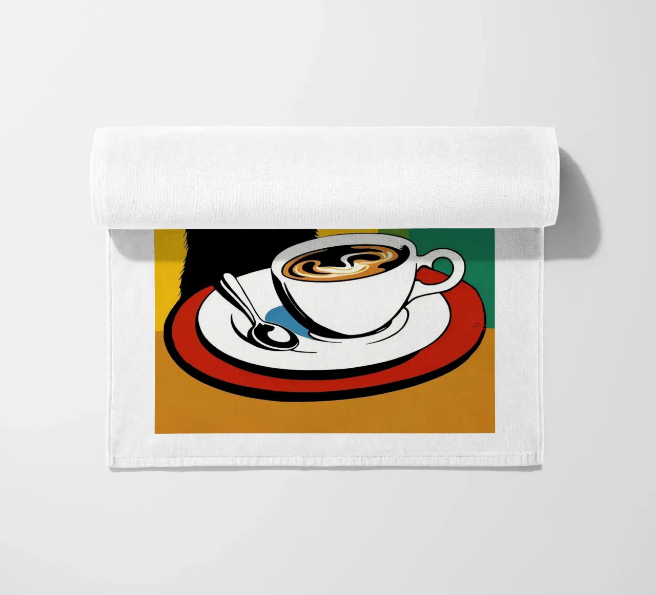 Gatto e caffè telo mare da Arjun