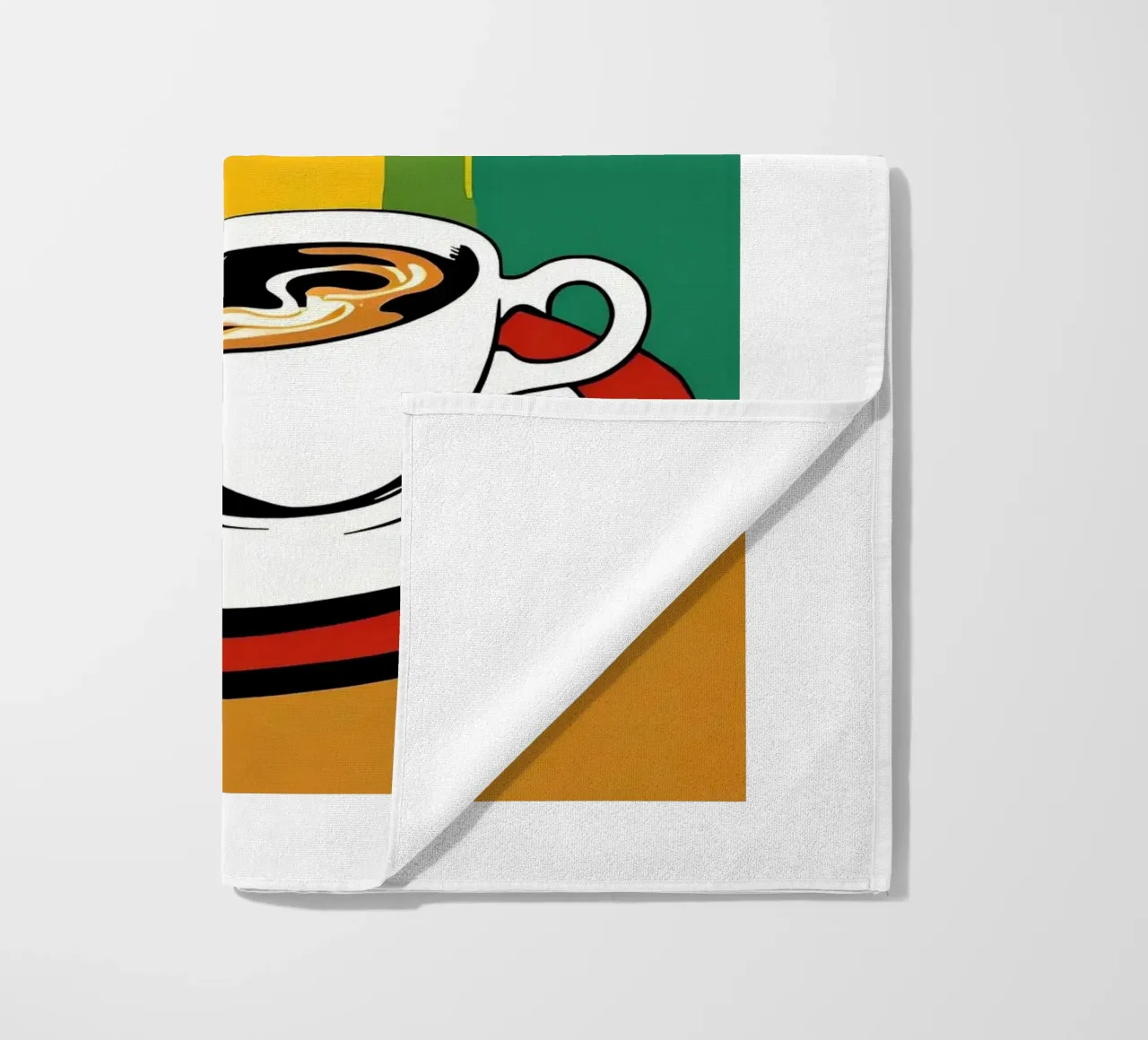 Gatto e caffè telo mare da Arjun