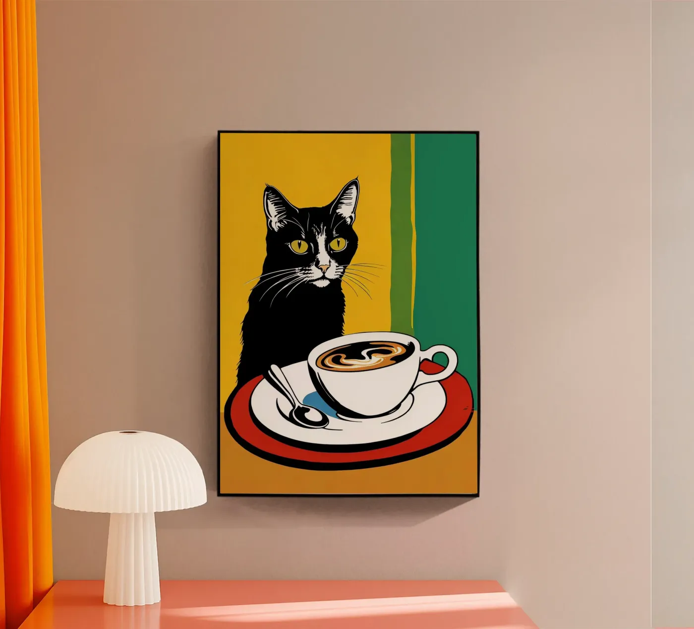Gatto e caffè plexiglass da Arjun