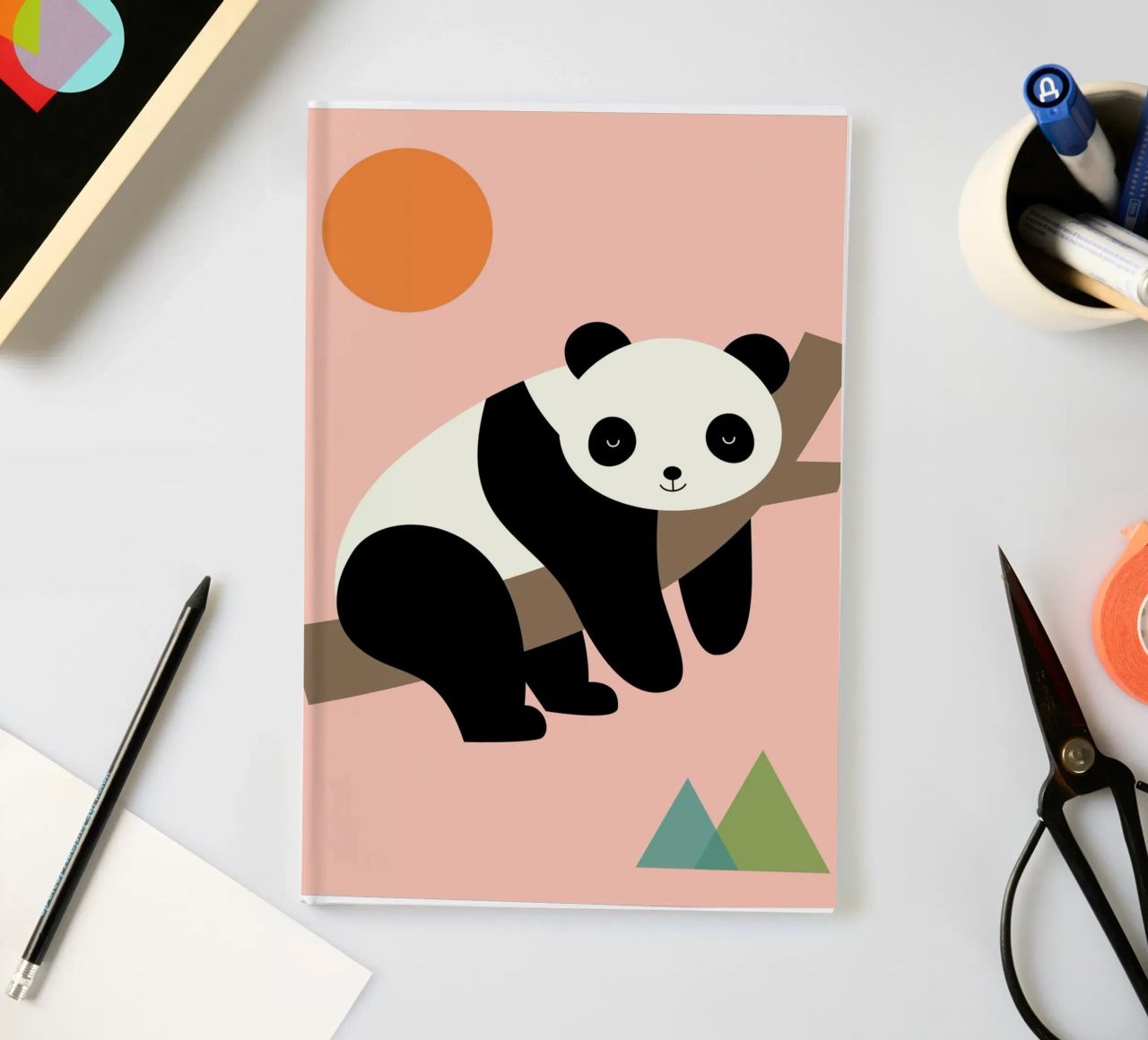 leaning on a branch notebook by westface store