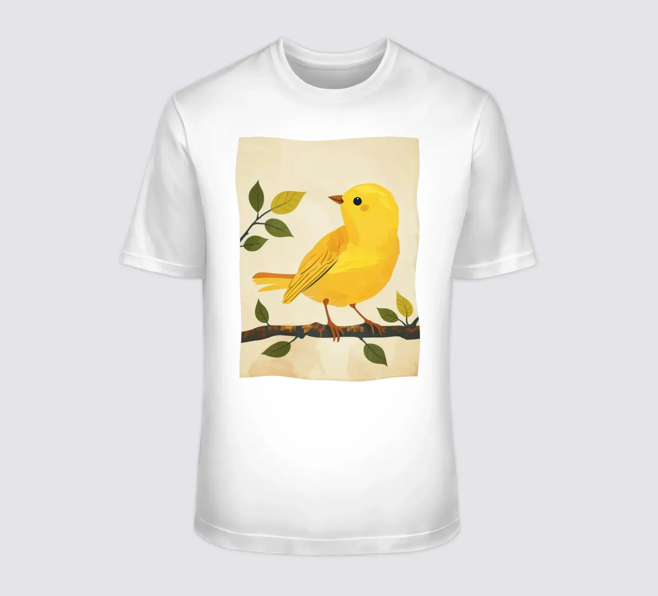Un canari jaune vif chante sous le soleil t-shirt de DesignDoodle