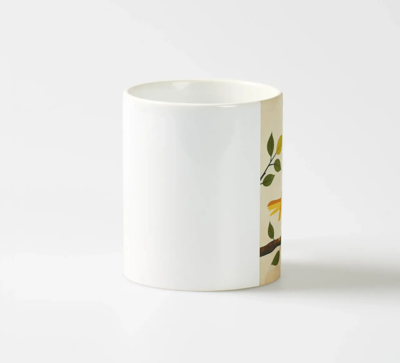 Un canari jaune vif chante sous le soleil mug en céramique de DesignDoodle