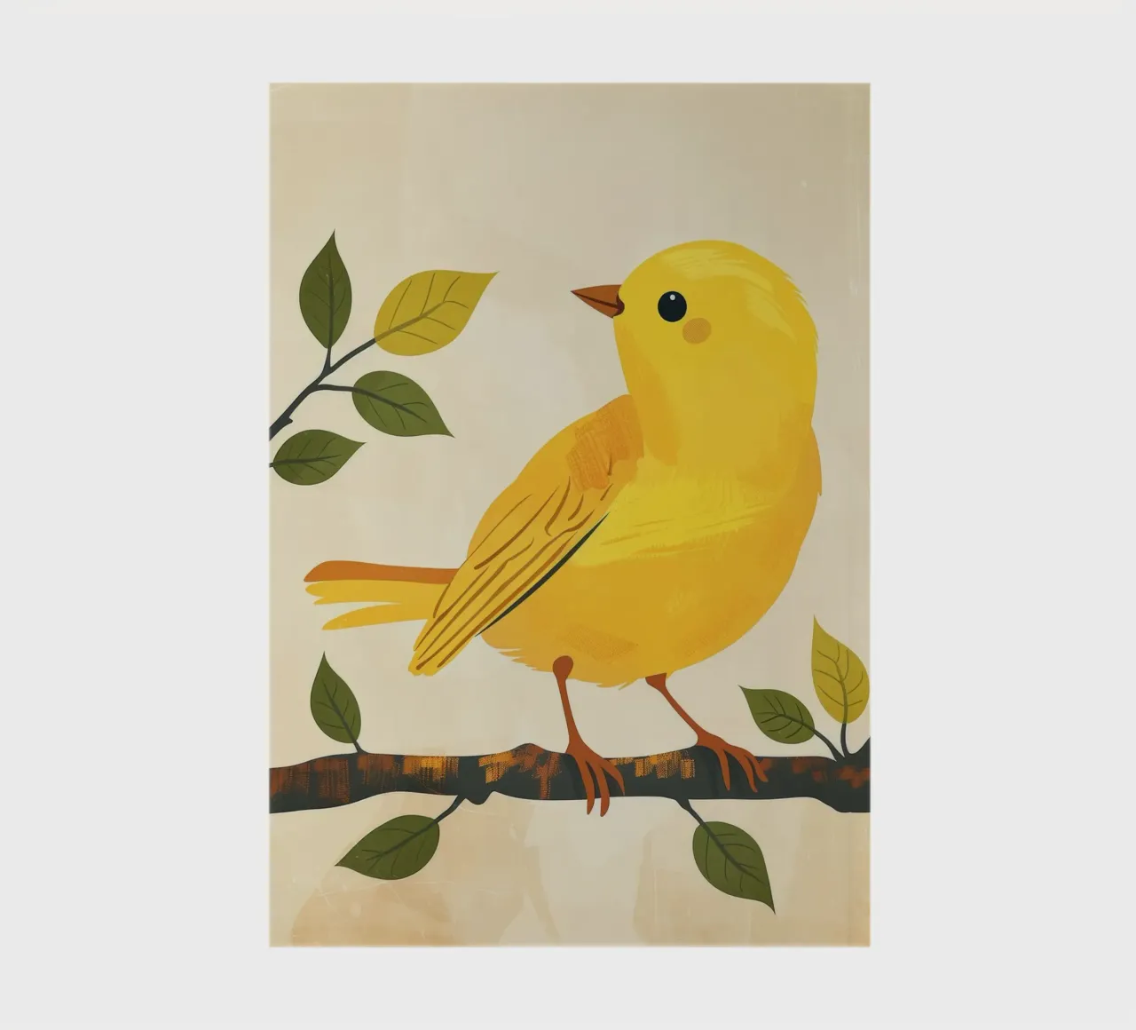 Un canari jaune vif chante sous le soleil carnet de notes de DesignDoodle