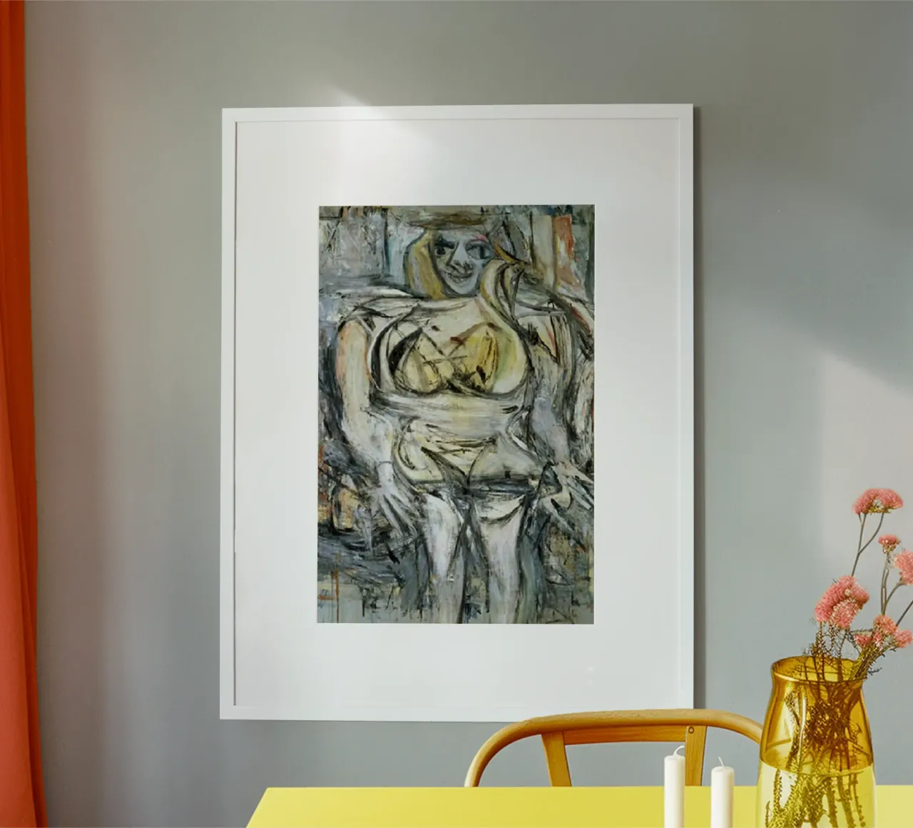 Willem De Kooning Donna sexy poster con telaio in plastica da Family ARTWORK