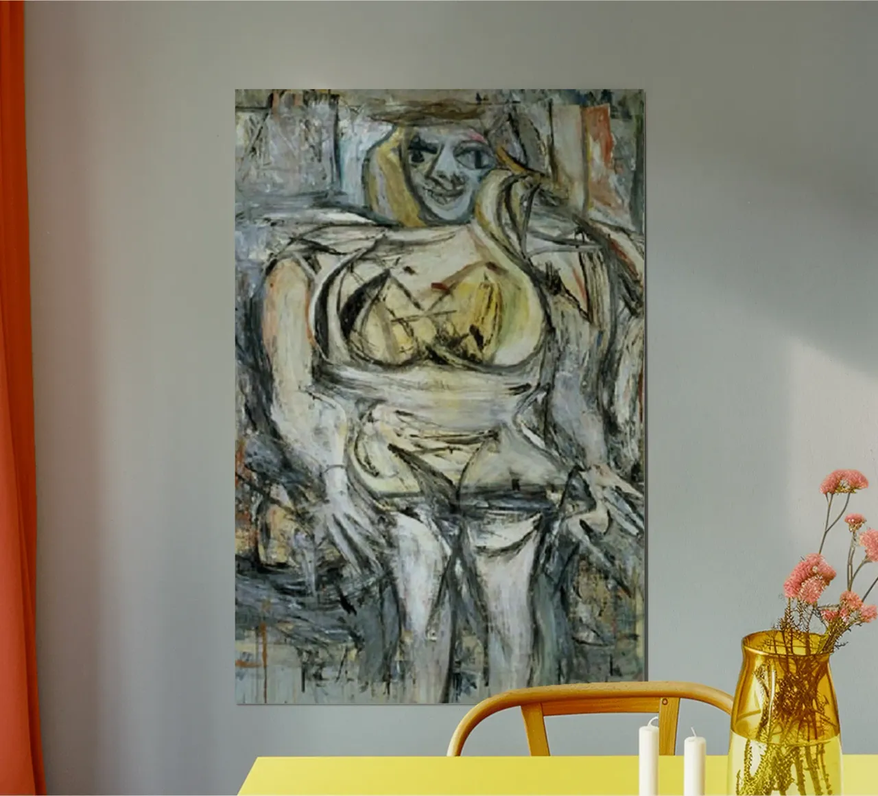 Willem De Kooning Donna sexy poster con telaio in plastica da Family ARTWORK