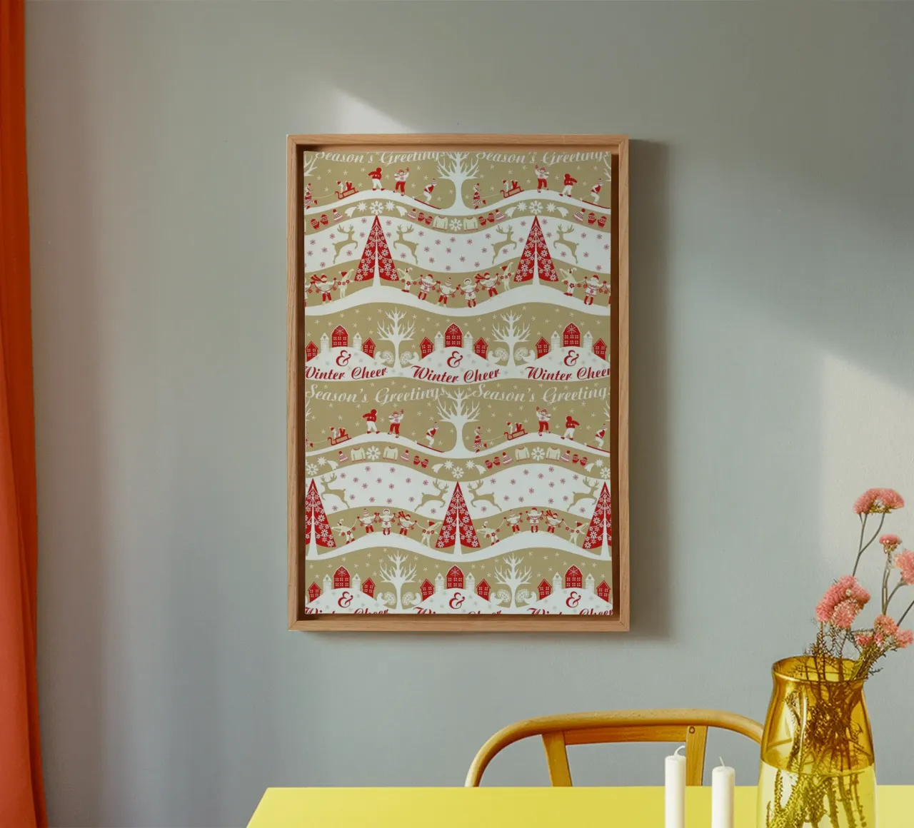 Christmas Magic canvas met Baklijst van Catherine Aguilar