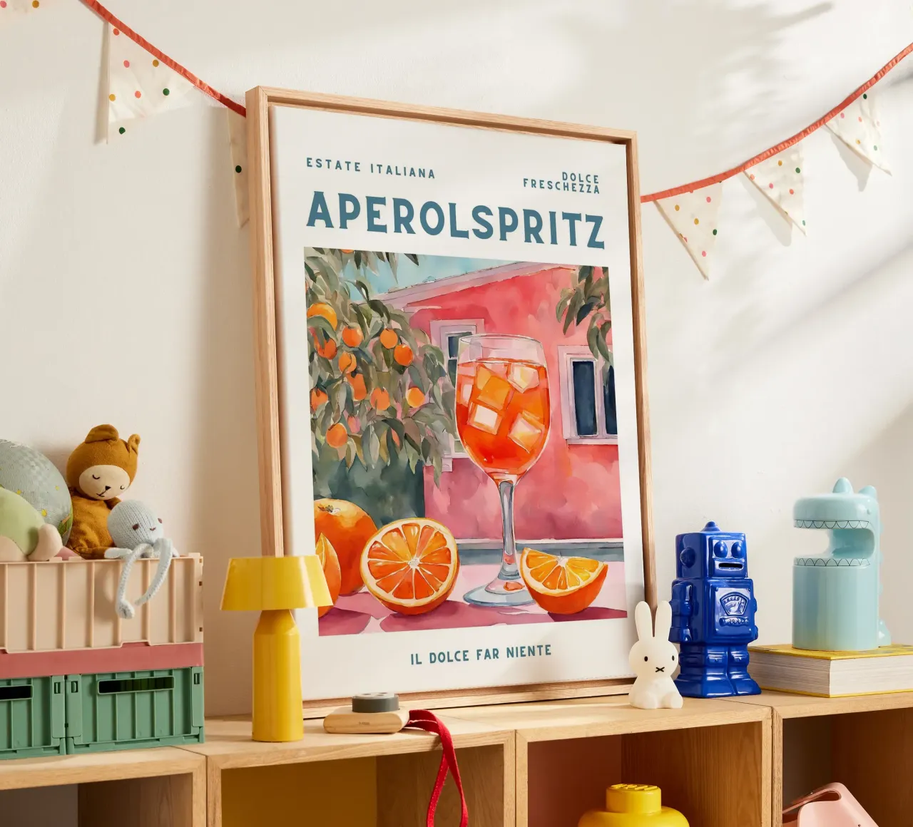 Italiaanse zomer - Aperol spritz canvas met Baklijst van harris shop